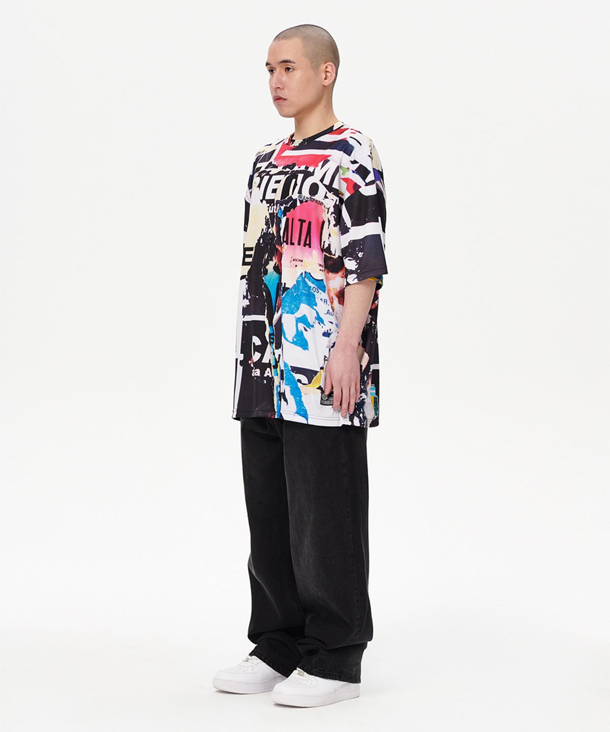마하그리드(MAHAGRID) COLLAGE MESH TEE MULTI(MG2EMMT544A)