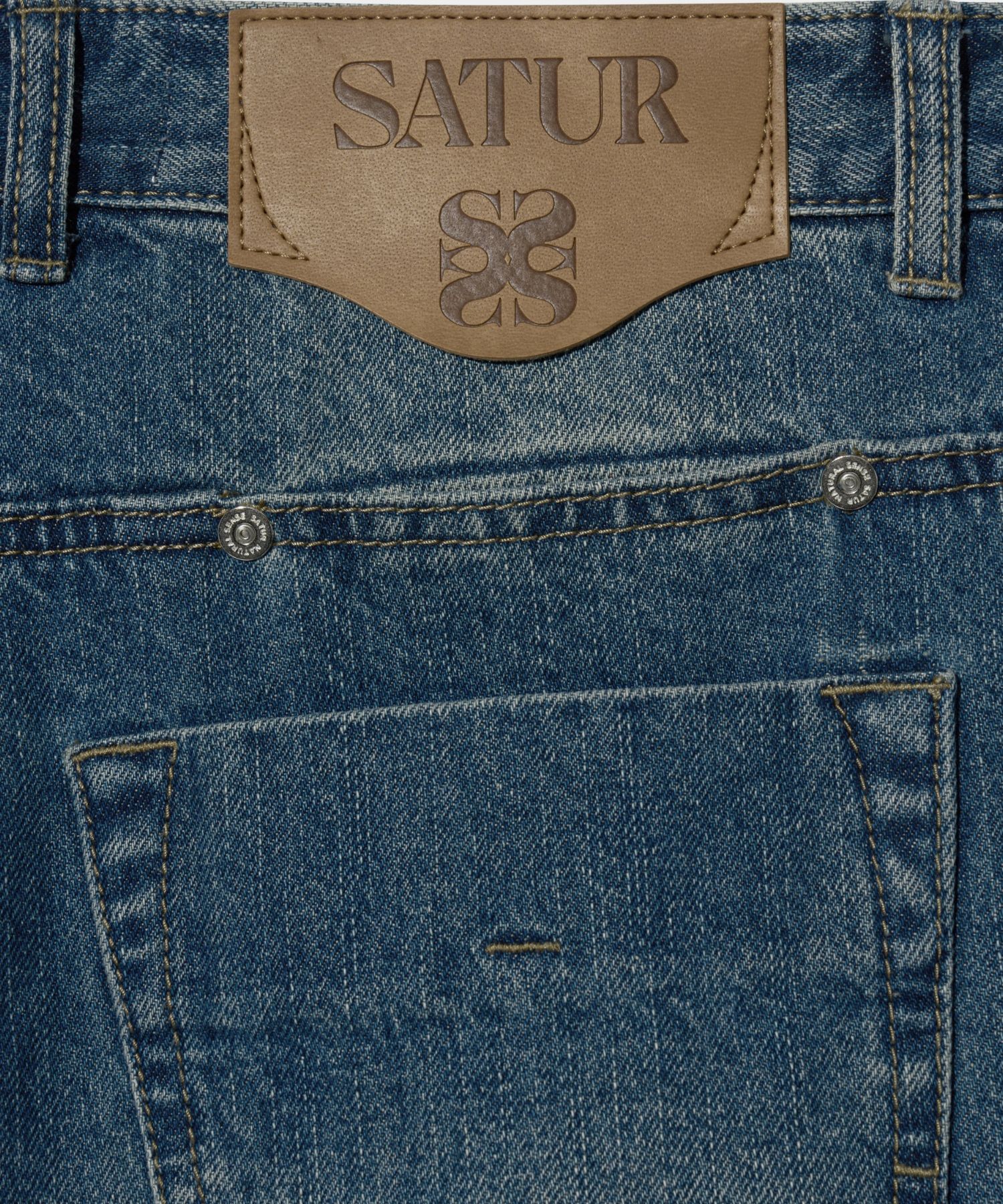 ★SATUR★ Rain Wide Straight Denim Pants Union Washed Blue MUSINSA | SATUR Rain Wide Straight Denim Pants Light Washed Blue