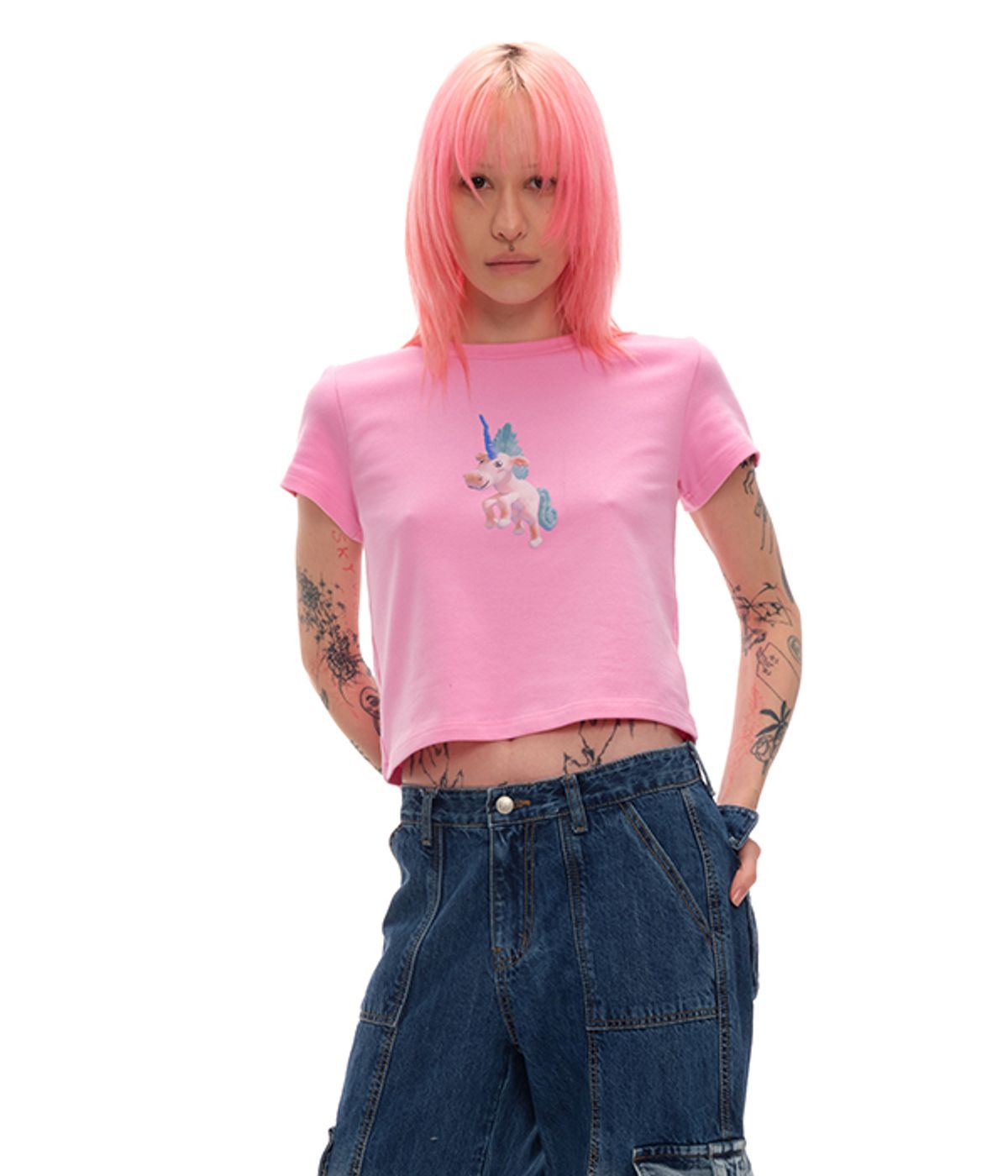 유쓰배쓰(YOUTHBATH) TWINKLE UNICORN T-SHIRT_PINK