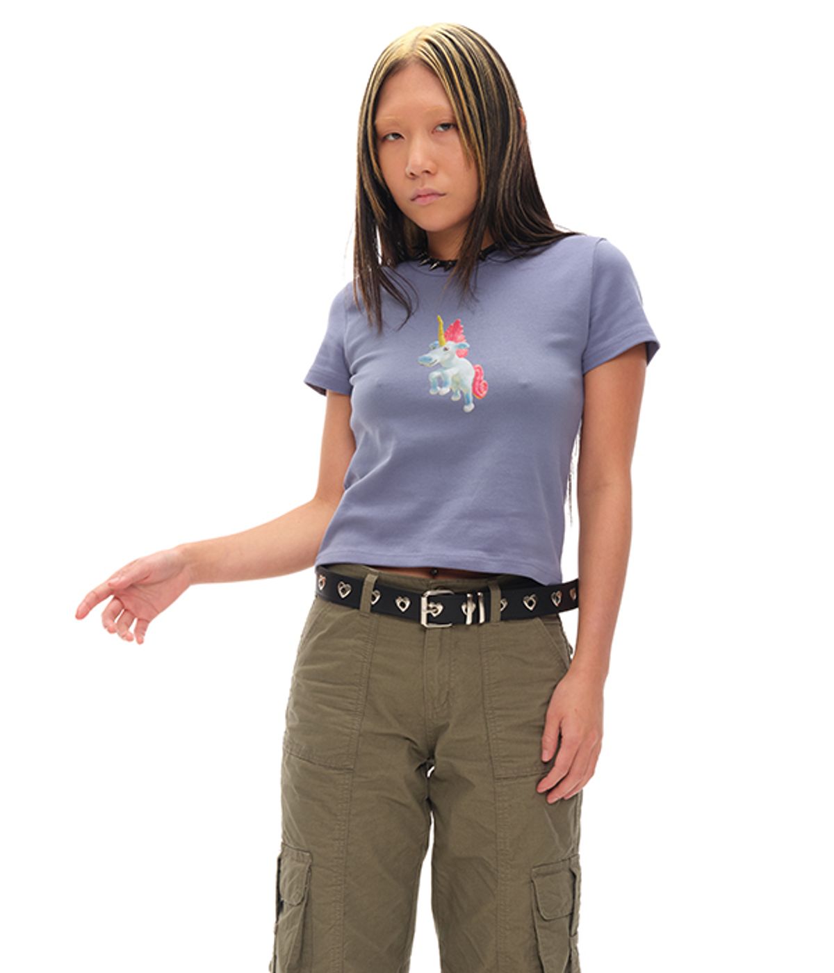유쓰배쓰(YOUTHBATH) TWINKLE UNICORN T-SHIRT_BLUE