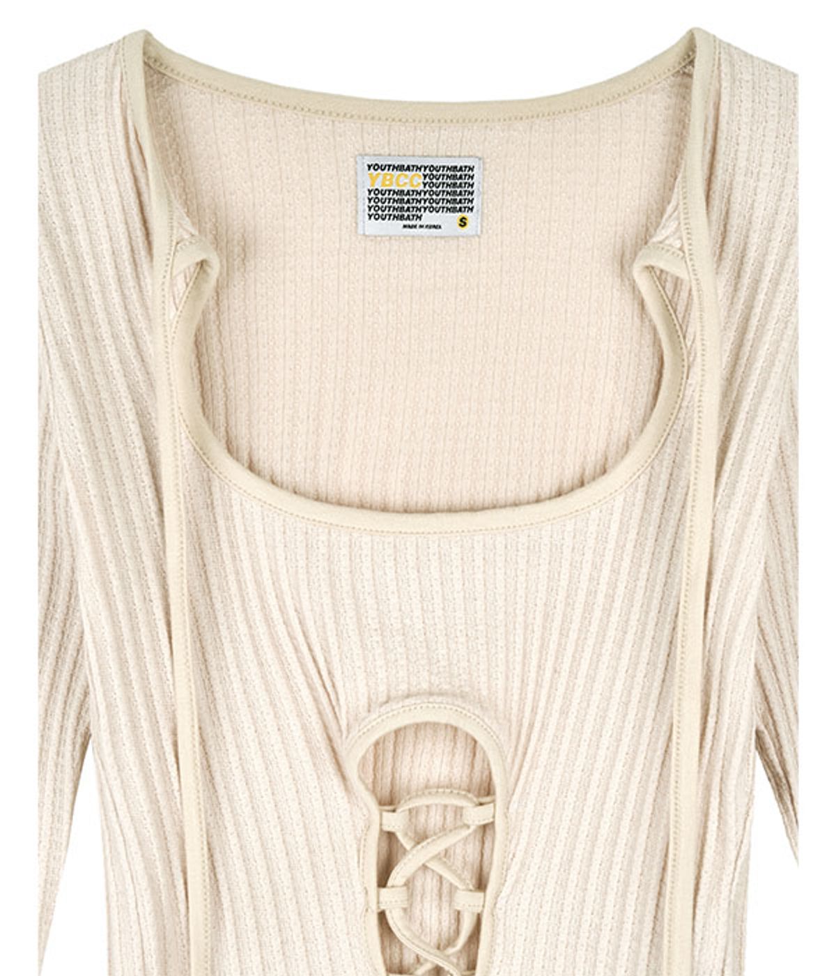 유쓰배쓰(YOUTHBATH) MULTI STRING LONG SLEEVE_BEIGE