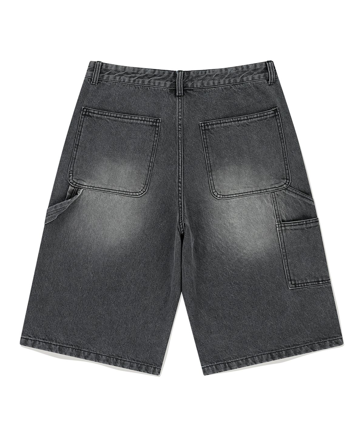 마하그리드(MAHAGRID) STUD DOUBLE KNEE DENIM SHORT BLACK(MG2EMMD160A)