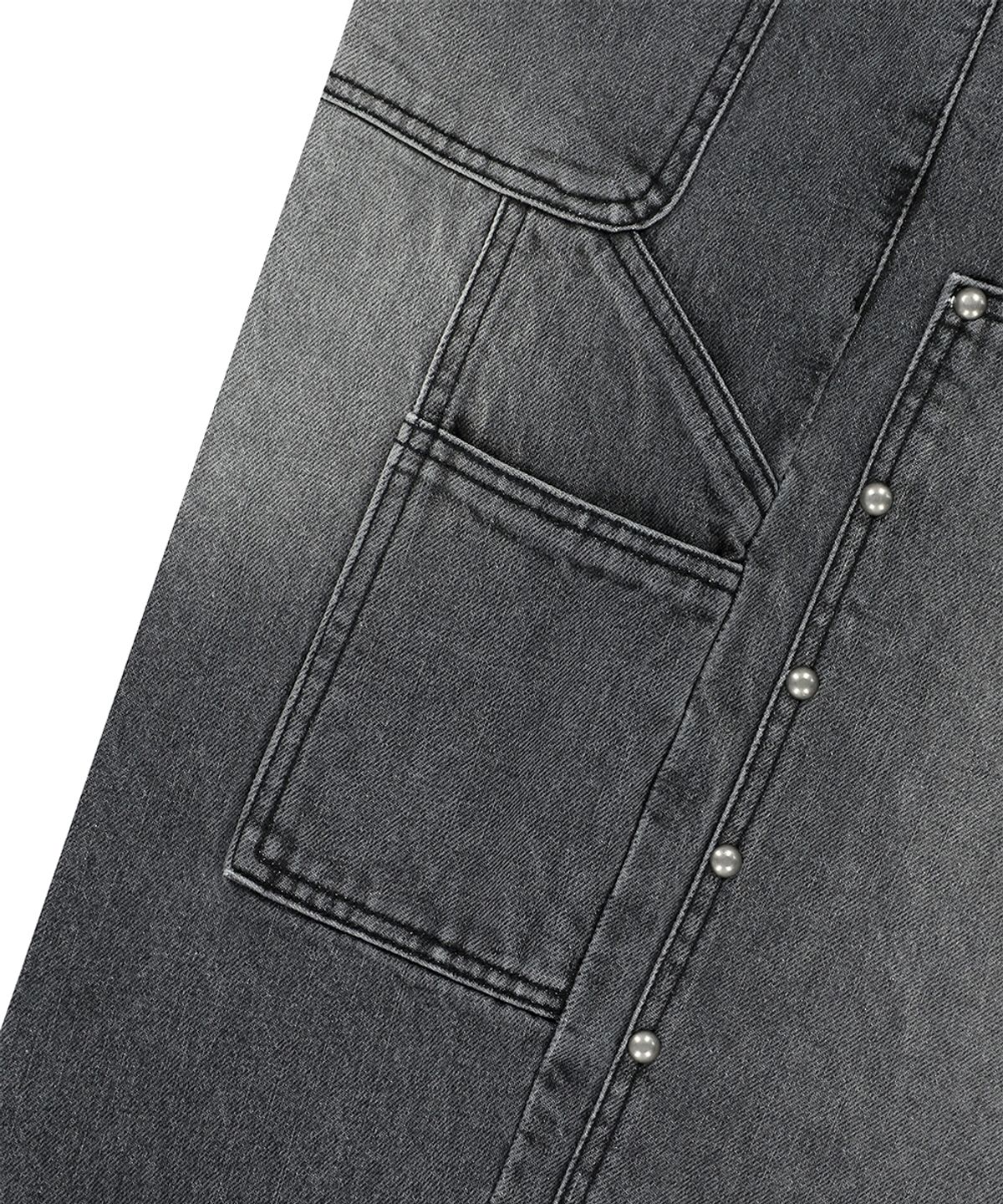 마하그리드(MAHAGRID) STUD DOUBLE KNEE DENIM SHORT BLACK(MG2EMMD160A)