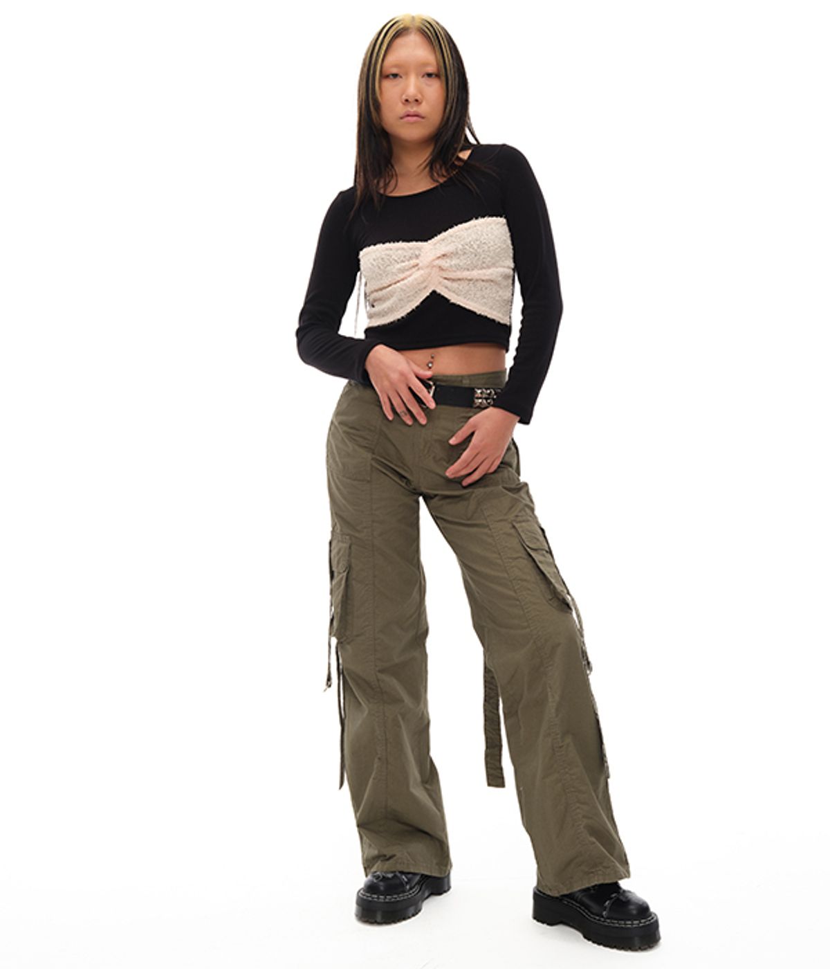 유쓰배쓰(YOUTHBATH) POKET STRING CARGO PANTS_KHAKI