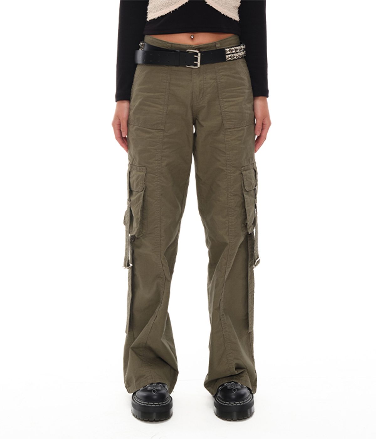 유쓰배쓰(YOUTHBATH) POKET STRING CARGO PANTS_KHAKI
