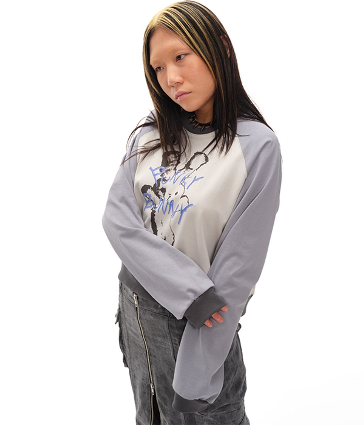 유쓰배쓰(YOUTHBATH) PUNKY BUNNY SWEATSHIRT_GREY