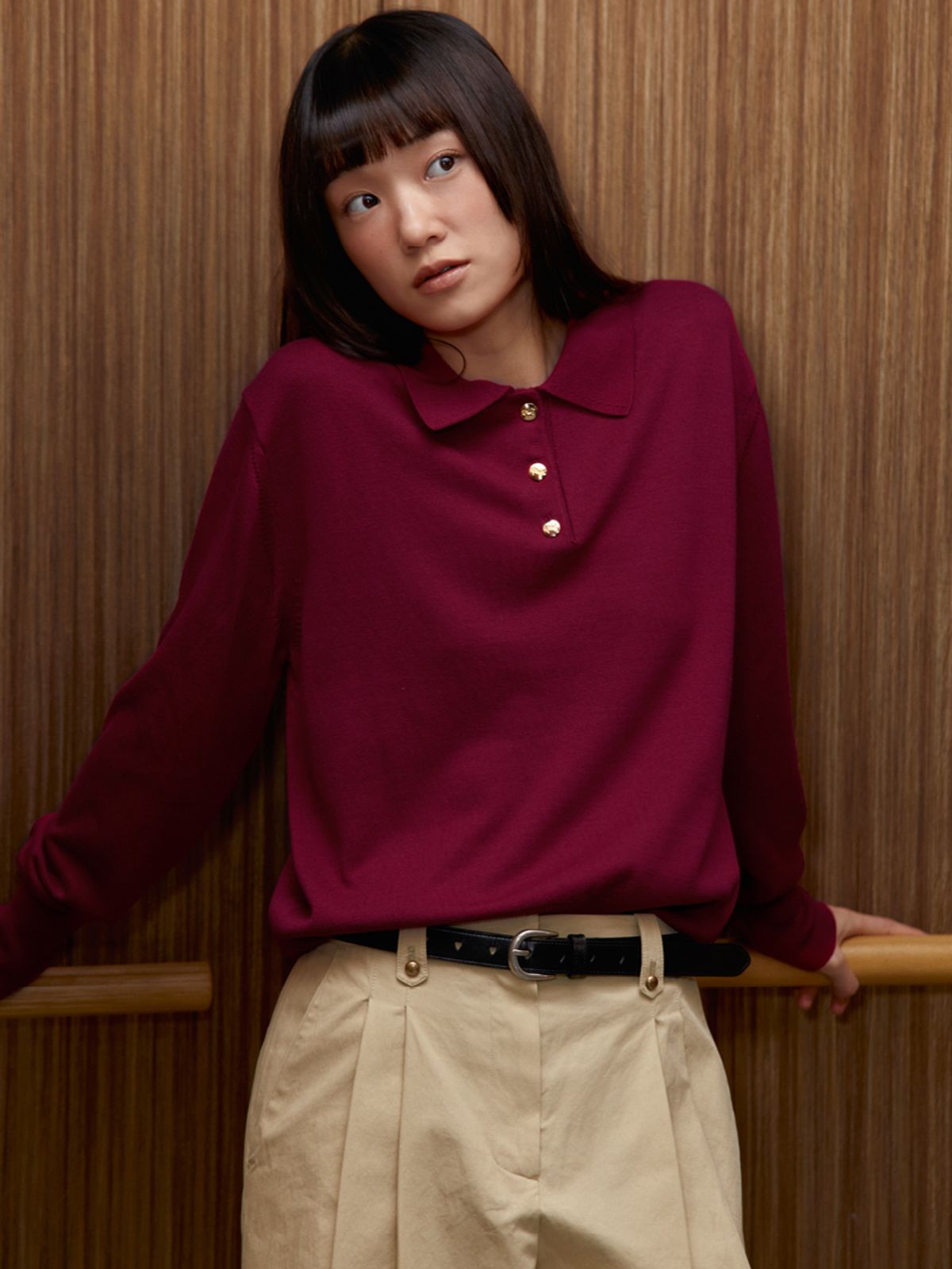 시엔느(SIENNE) New Royal Knit (Burgundy)