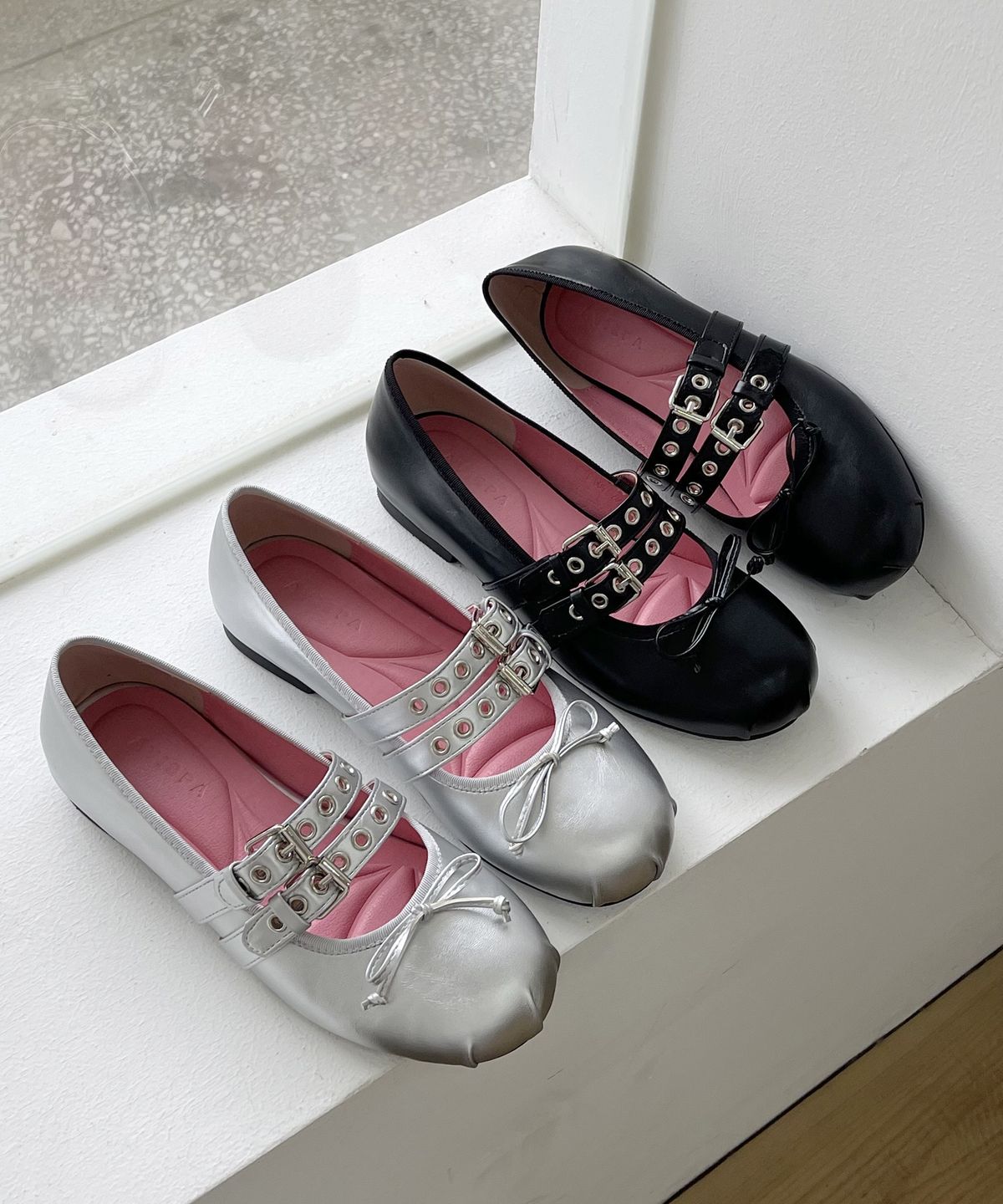 아비스파(AVISPA) Diony 디오니 메리제인 리본 플랫슈즈_F004_2colors_1cm