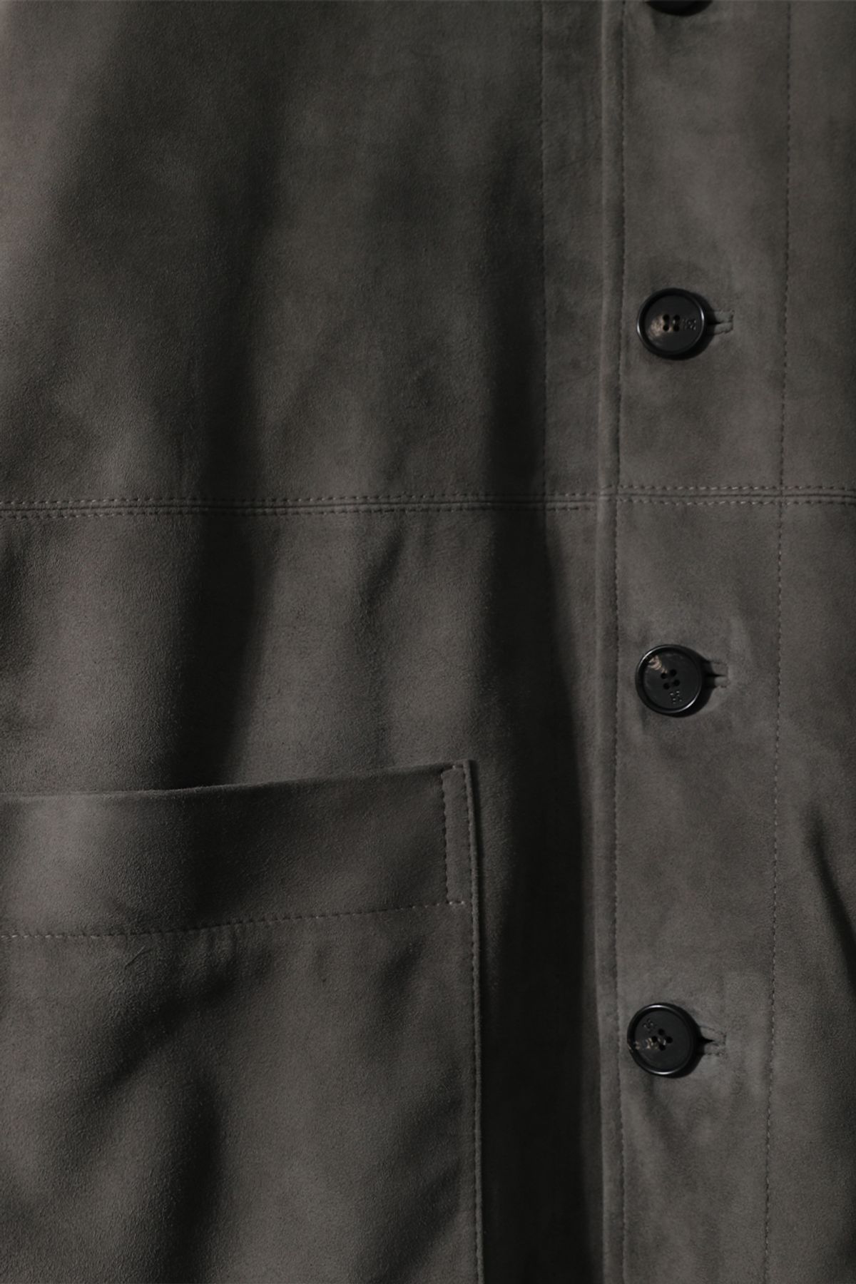 홀리선(HORLISUN) Capital Suede Leather Work Jacket Olive