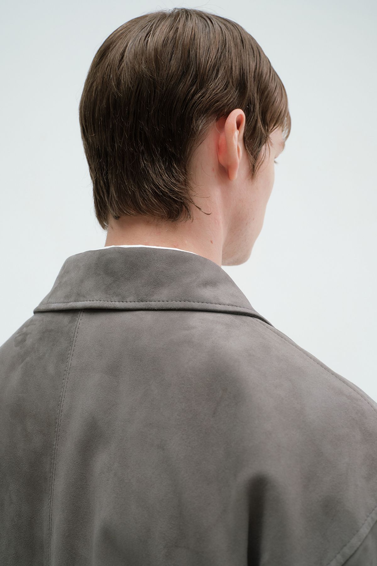 홀리선(HORLISUN) Capital Suede Leather Work Jacket Olive