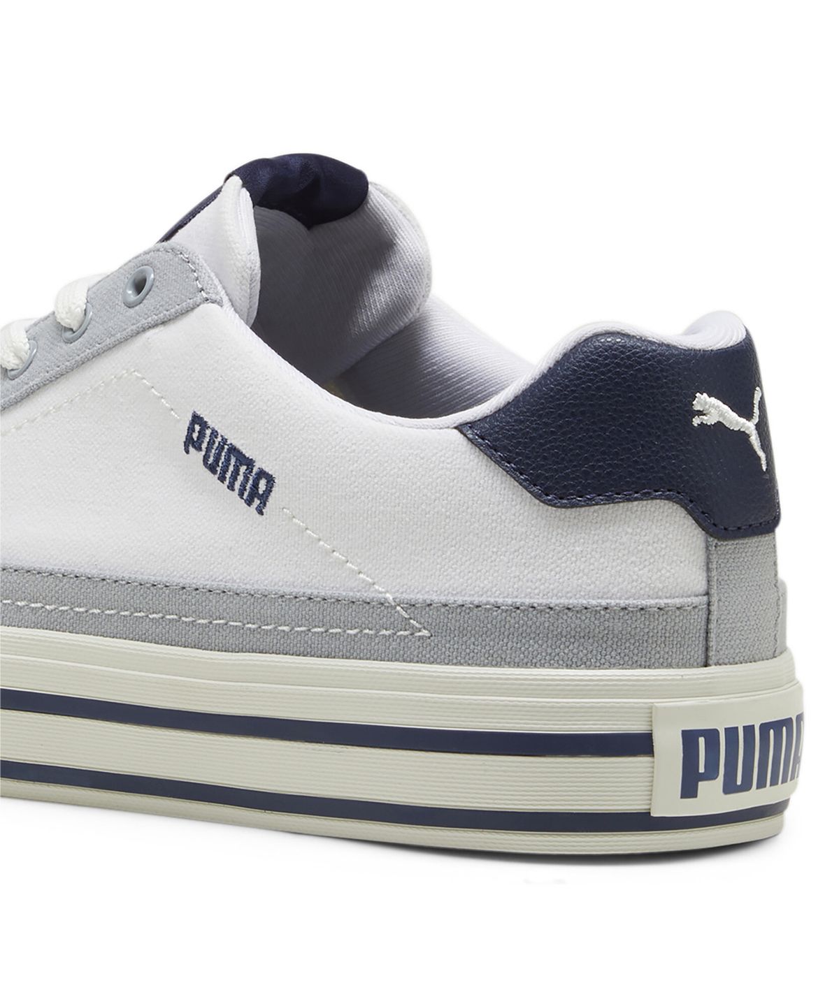 푸마(PUMA) 코트 클래식 벌크 - 화이트:네이비:그레이 / 395020-05