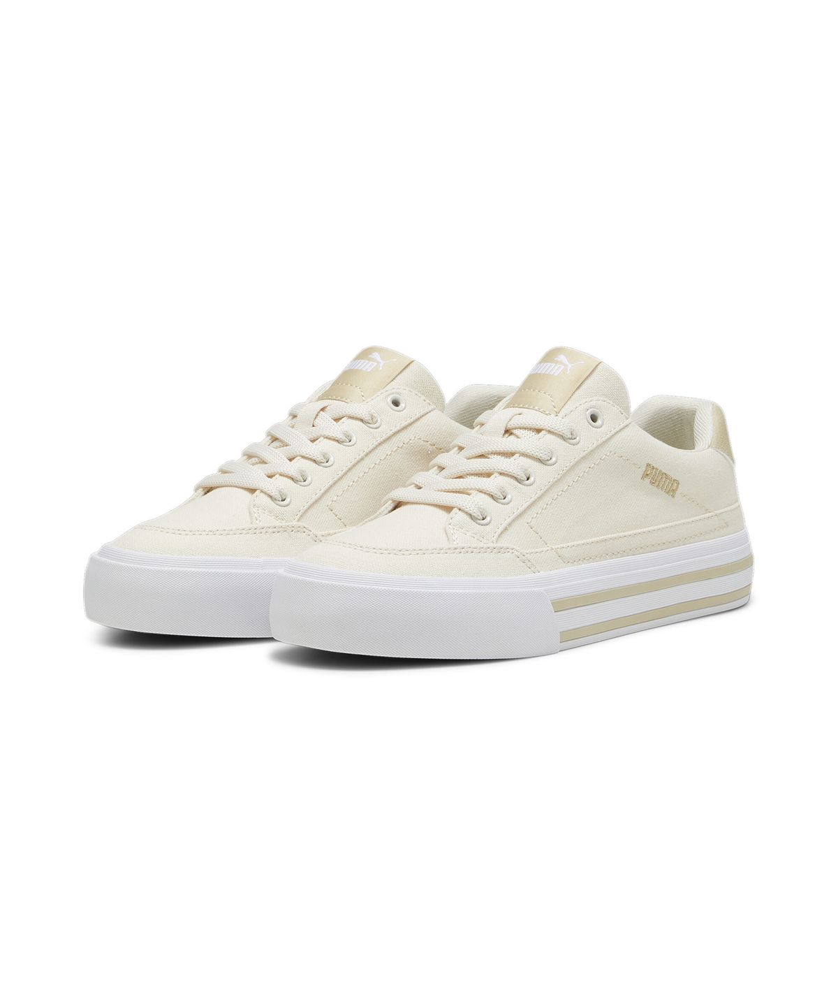 푸마(PUMA) 코트 클래식 벌크 - 스노우:아몬드:화이트 / 395020-08