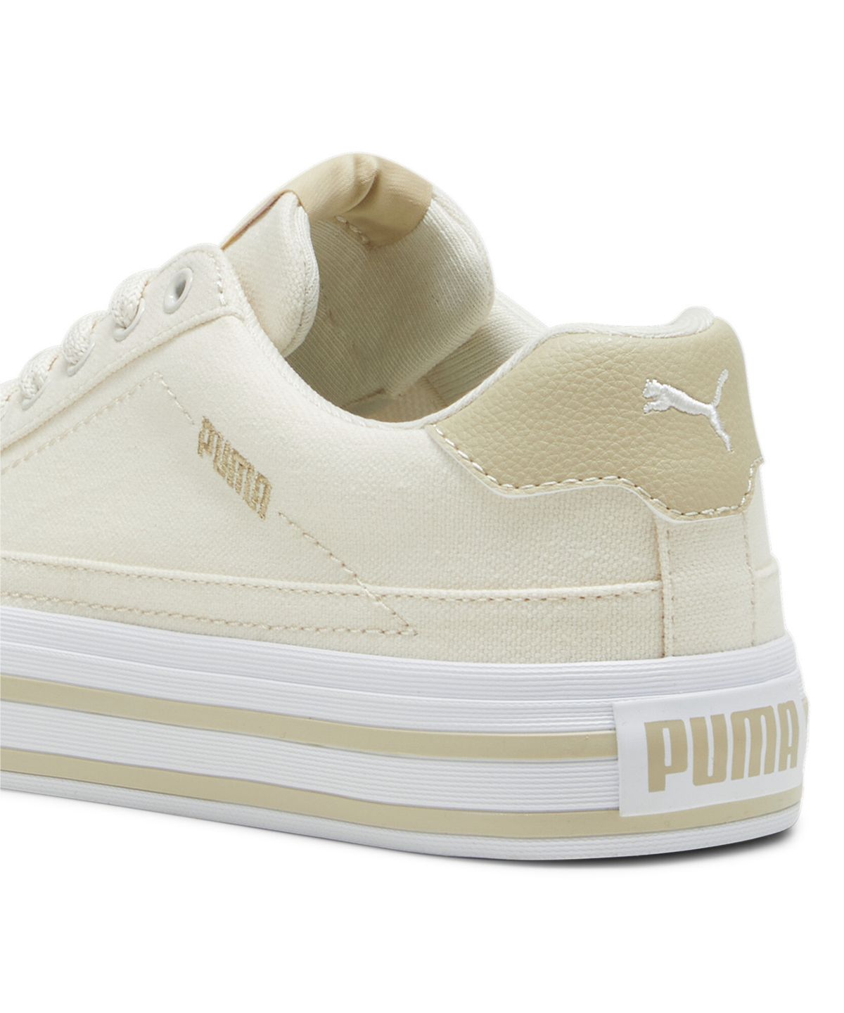 푸마(PUMA) 코트 클래식 벌크 - 스노우:아몬드:화이트 / 395020-08