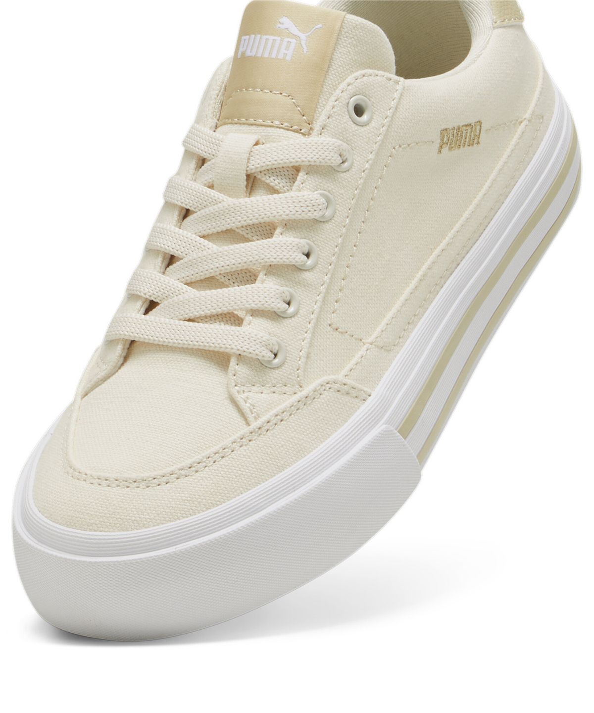 푸마(PUMA) 코트 클래식 벌크 - 스노우:아몬드:화이트 / 395020-08