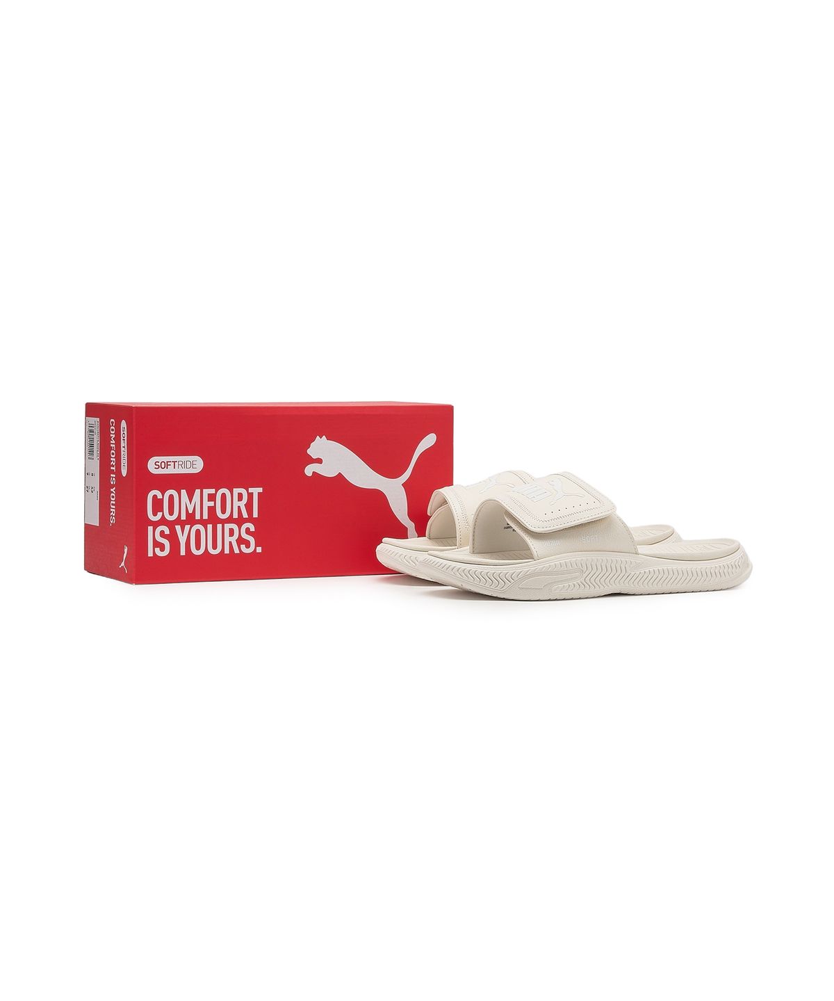 푸마(PUMA) 소프트라이드 프로 슬라이드 24 V - 아이보리:화이트 / 395431-09
