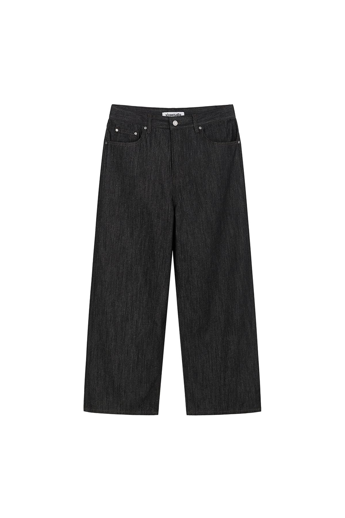 비바스튜디오(VIVASTUDIO) WIDE SLUB DENIM PANTS [BLACK]