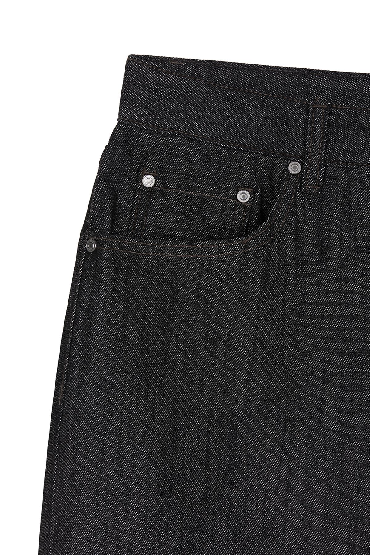 비바스튜디오(VIVASTUDIO) WIDE SLUB DENIM PANTS [BLACK]