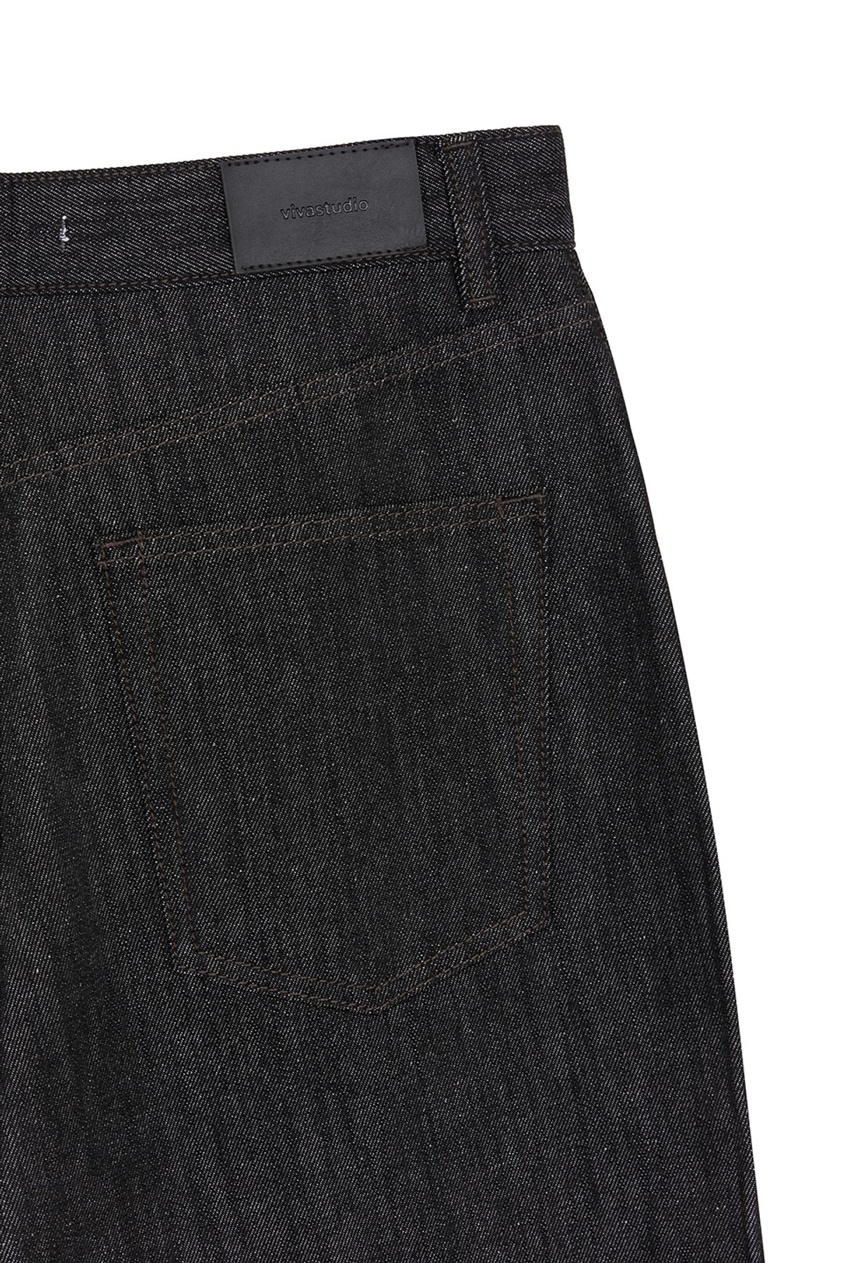 비바스튜디오(VIVASTUDIO) WIDE SLUB DENIM PANTS [BLACK]
