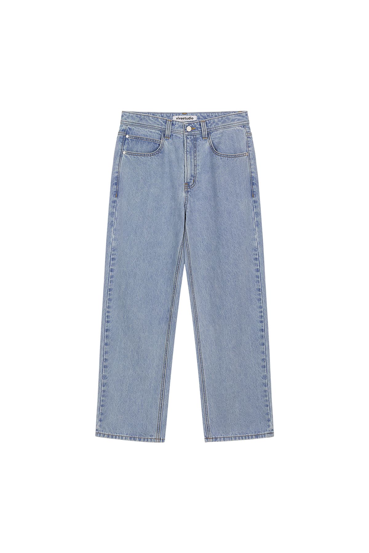 비바스튜디오(VIVASTUDIO) STRAIGHT SLUB DENIM PANTS [BLUE]