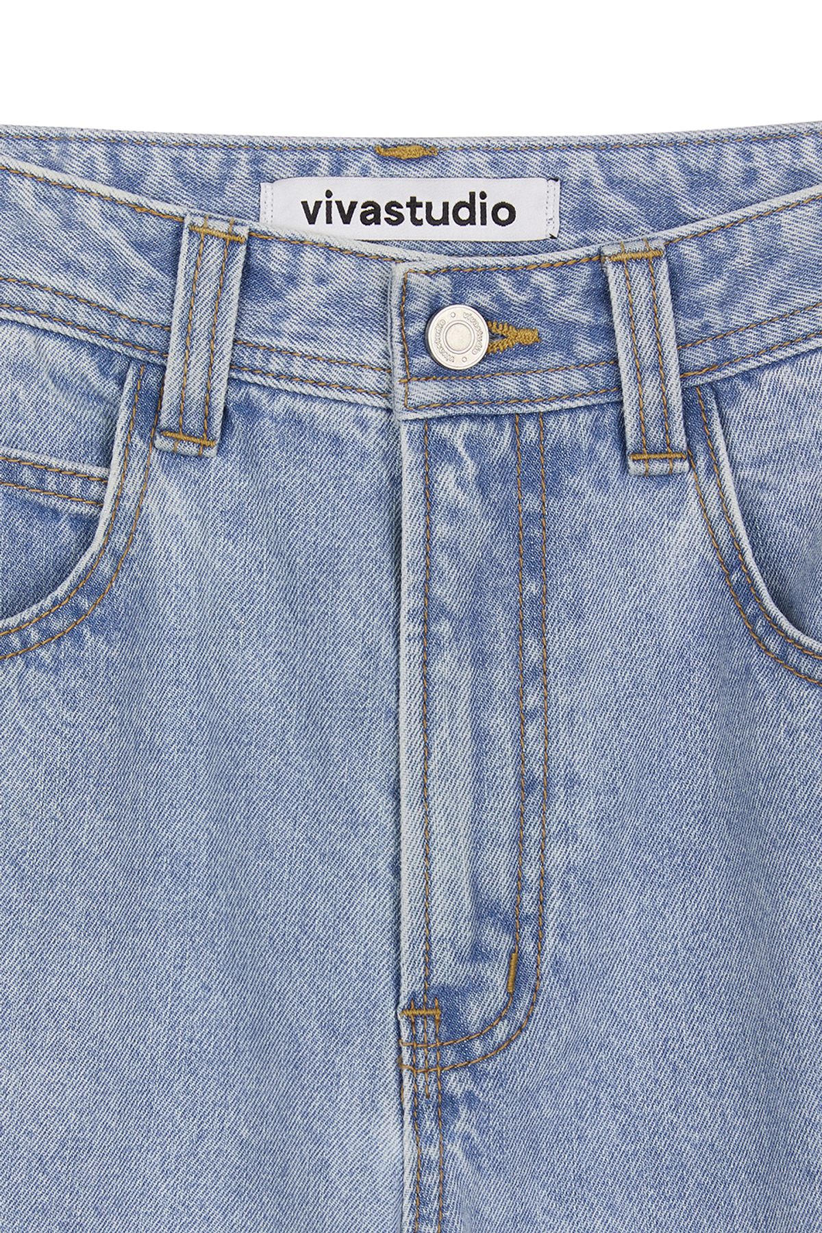 비바스튜디오(VIVASTUDIO) STRAIGHT SLUB DENIM PANTS [BLUE]