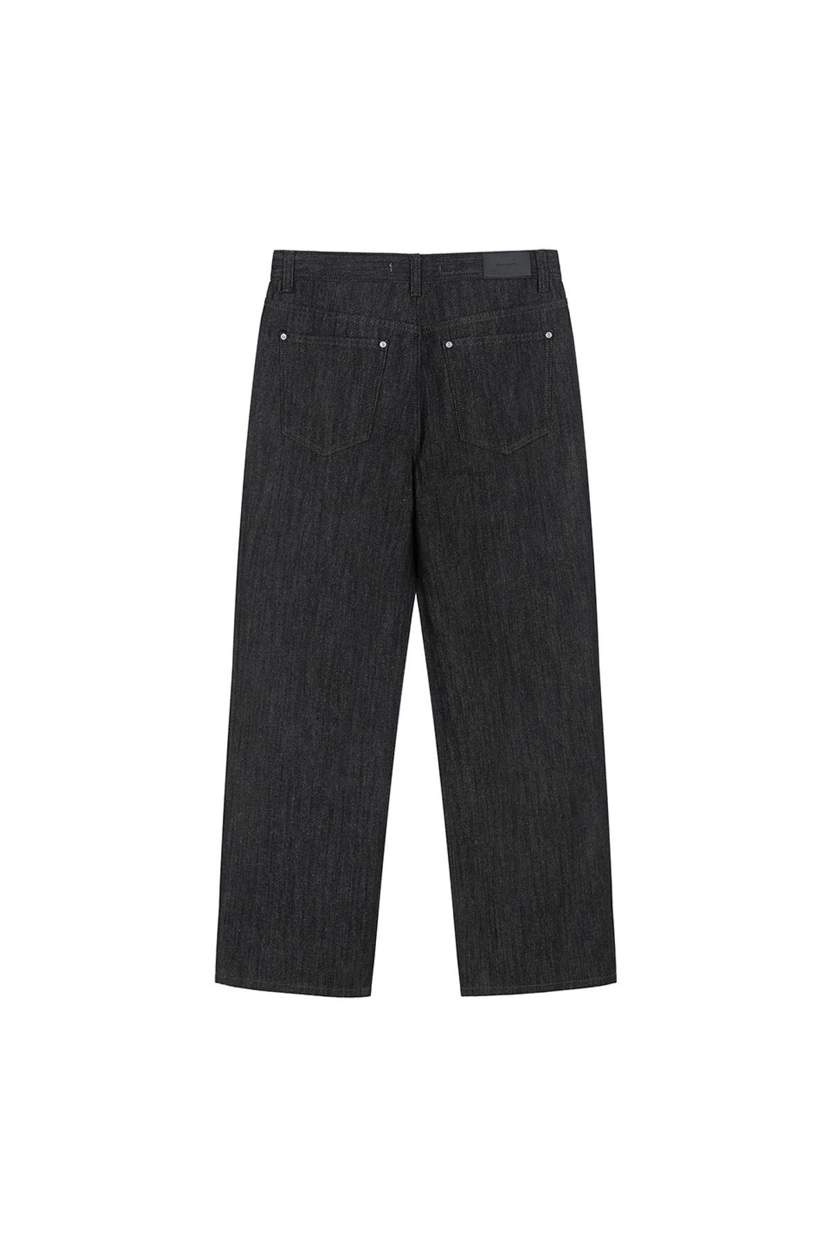 비바스튜디오(VIVASTUDIO) STRAIGHT SLUB DENIM PANTS [BLACK]