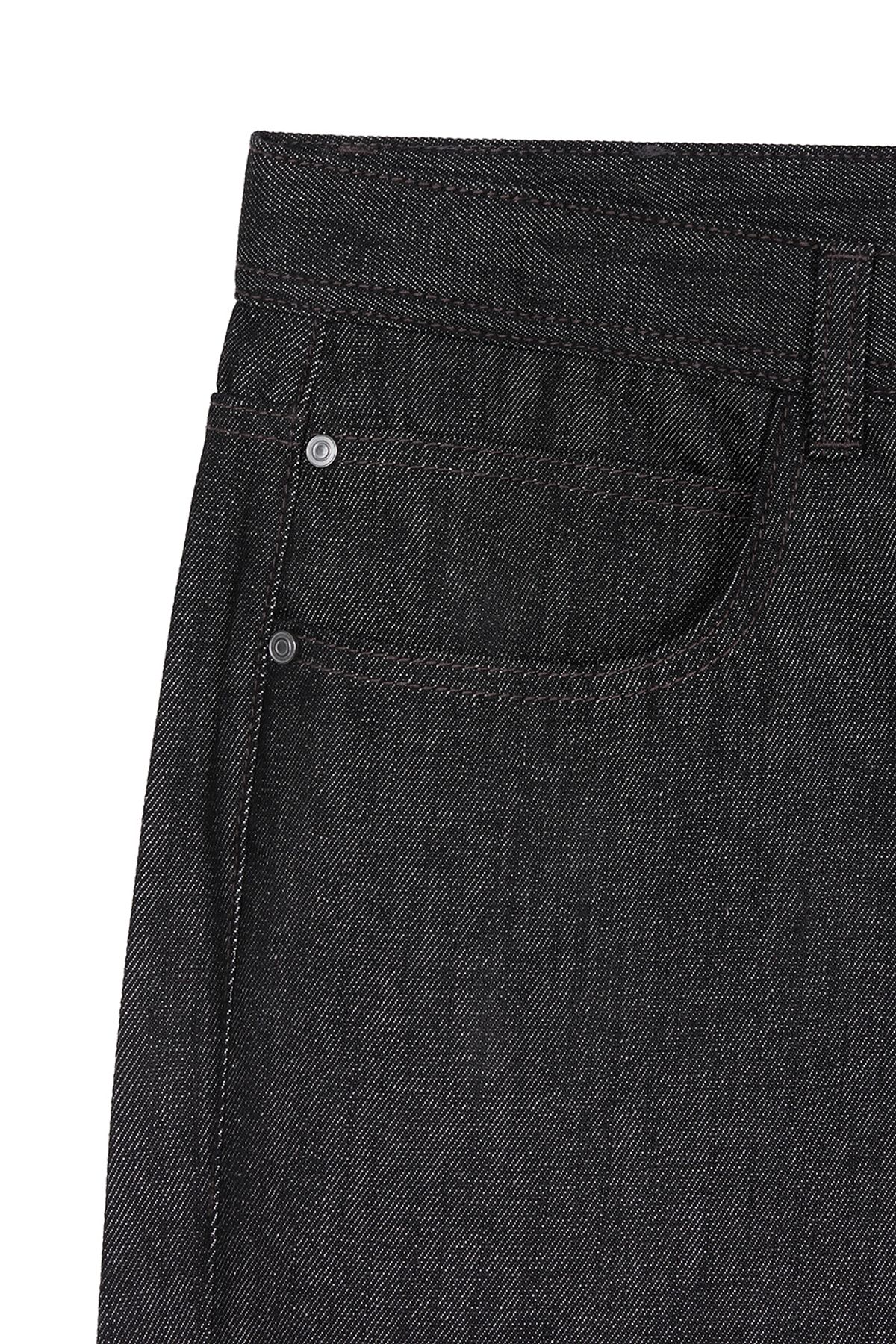 비바스튜디오(VIVASTUDIO) STRAIGHT SLUB DENIM PANTS [BLACK]