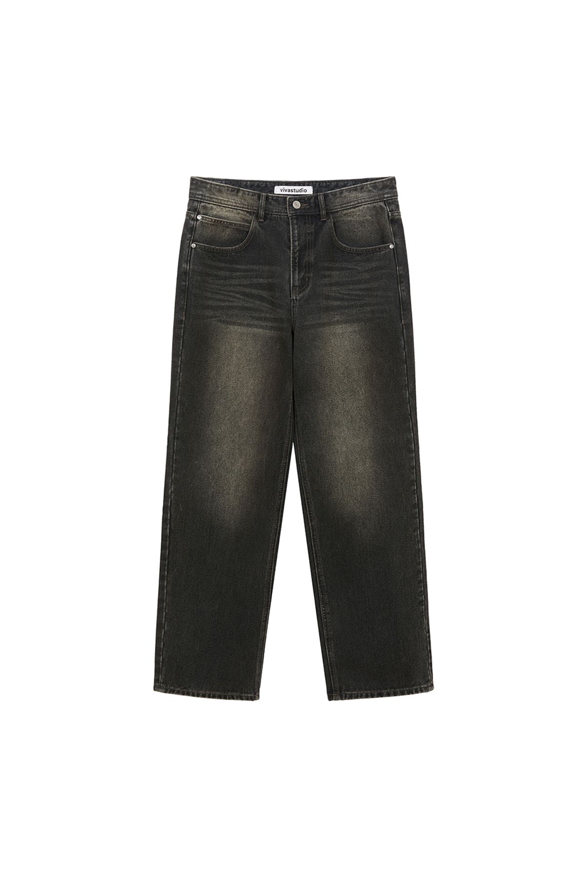 비바스튜디오(VIVASTUDIO) STRAIGHT DENIM PANTS [BLACK]