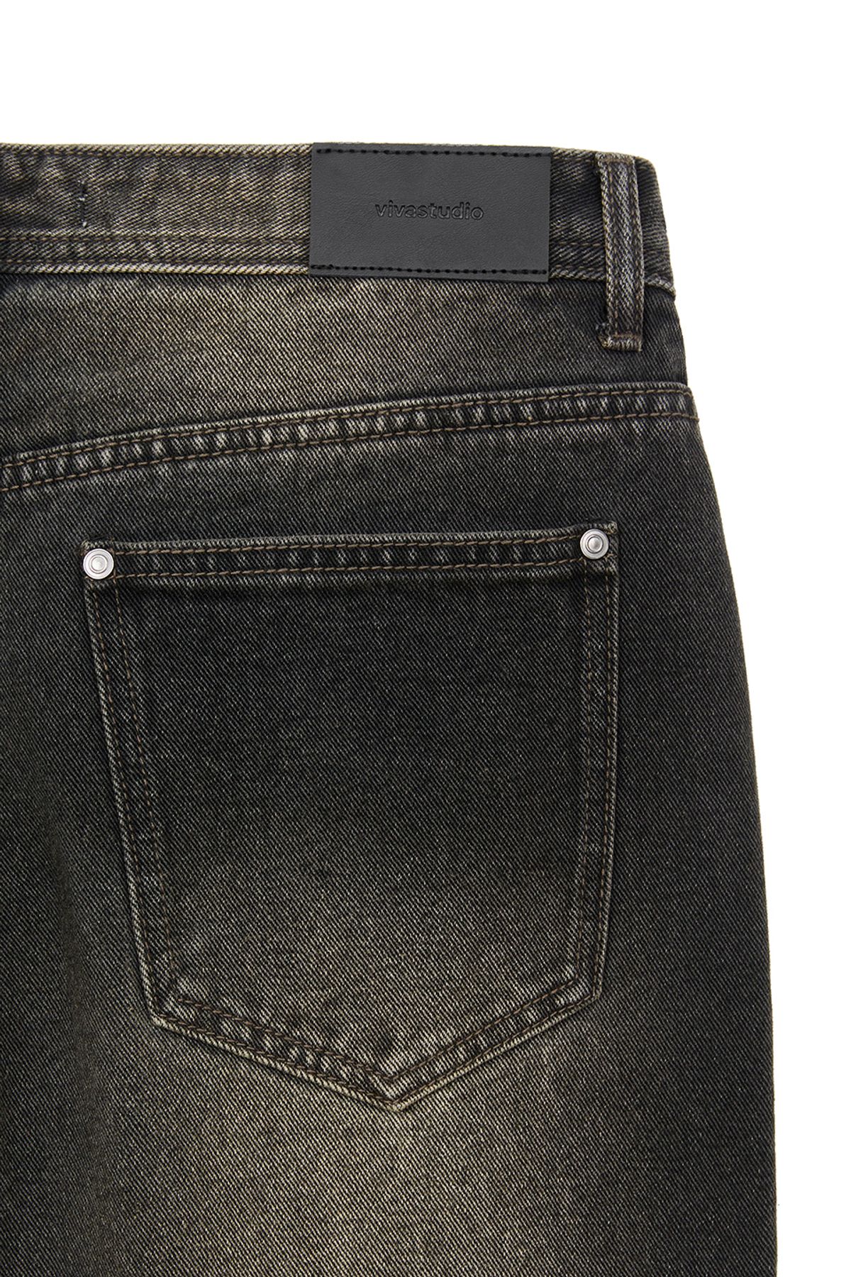 비바스튜디오(VIVASTUDIO) STRAIGHT DENIM PANTS [BLACK]