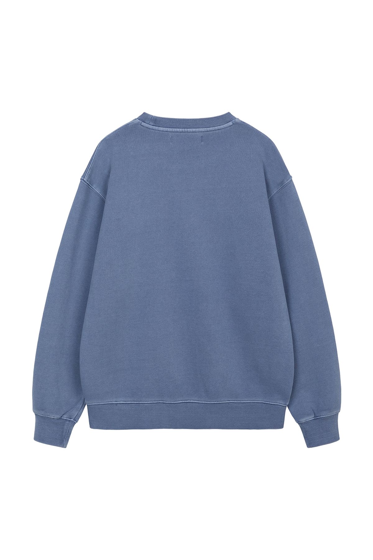 비바스튜디오(VIVASTUDIO) LOCATION EMBROIDERY CREWNECK [CHARCOAL BLUE]