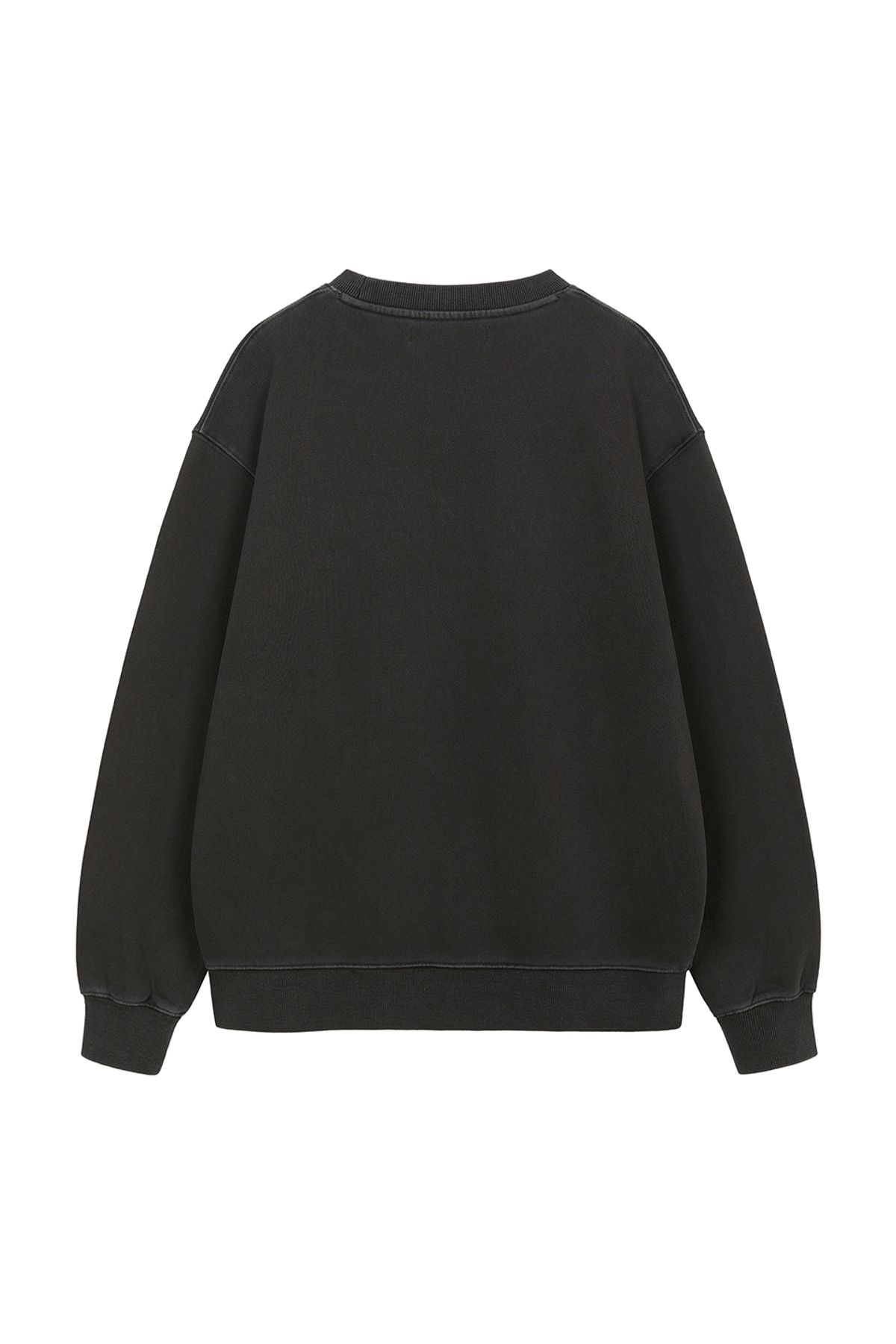 비바스튜디오(VIVASTUDIO) LOCATION EMBROIDERY CREWNECK [GLOSSY BLACK]