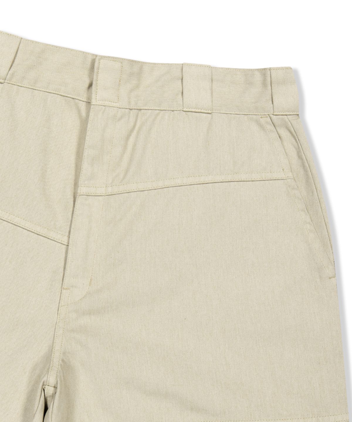 예스아이씨(YESEYESEE) YESEYESEE x Dickies Loose Fit Flat Front Work Shorts 13 Greige