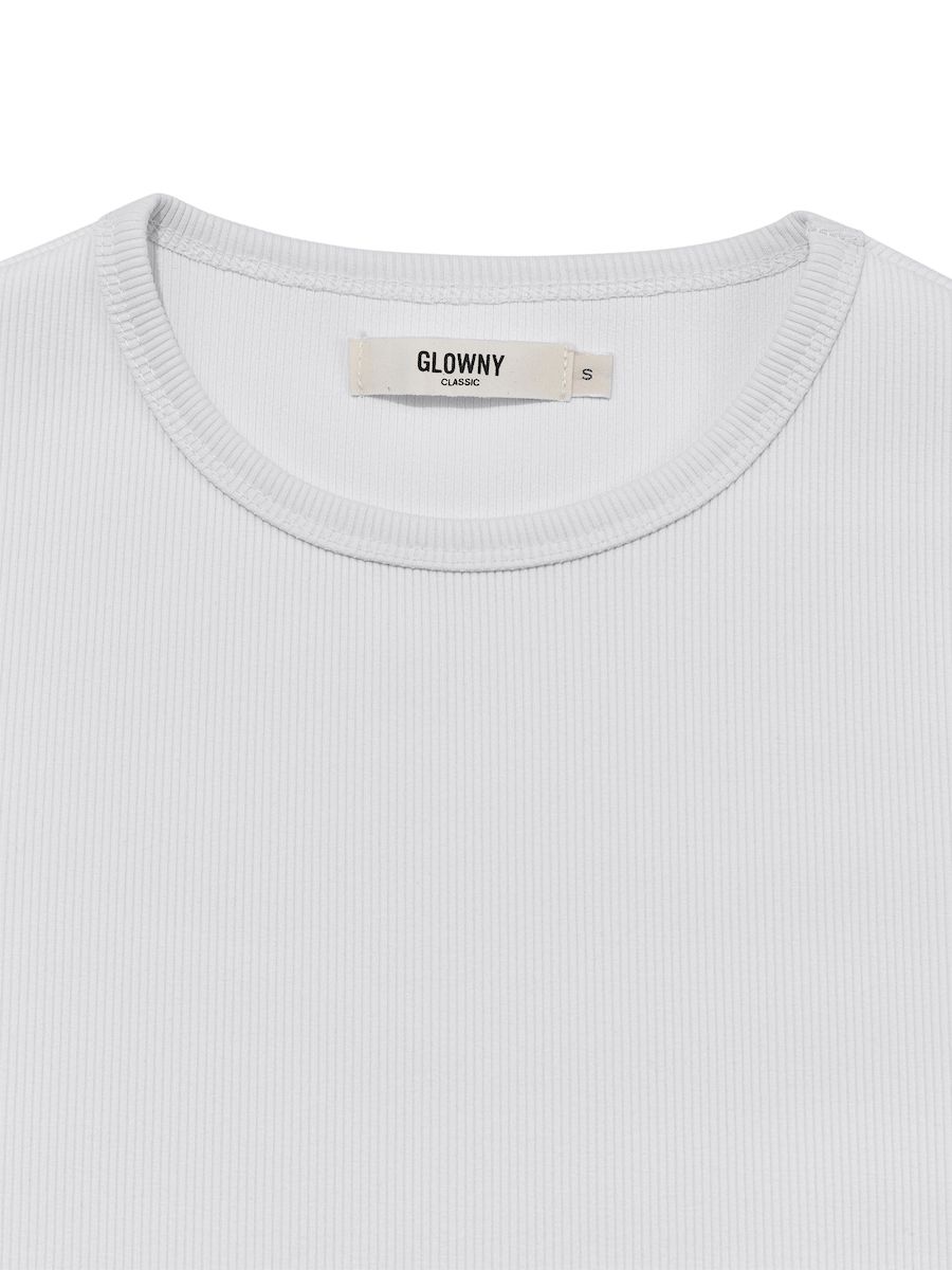 ★GLOWNY★ G CLASSIC RIB TEE WHITE MUSINSA | GLOWNY G BABY TEE (WHITE)