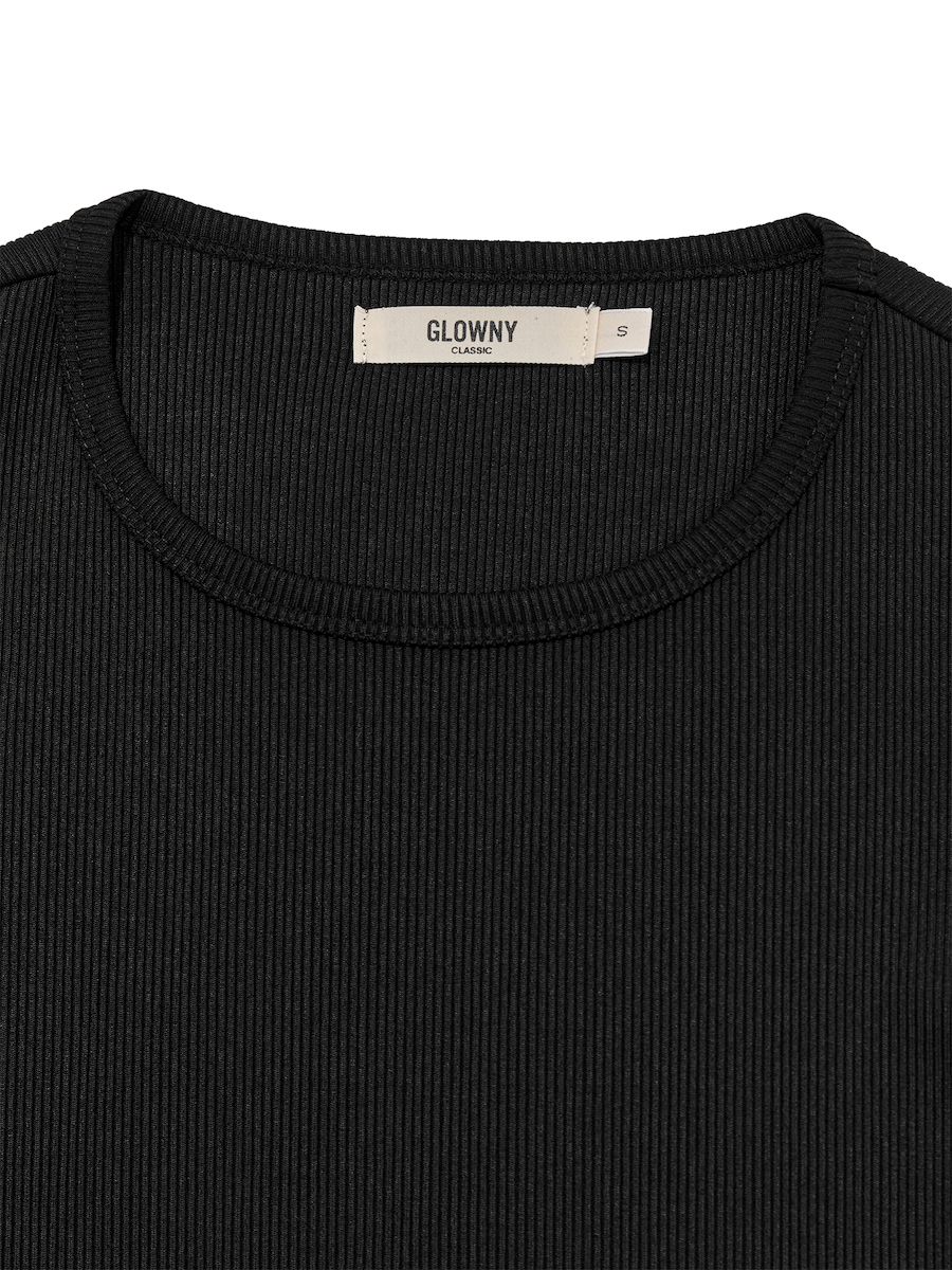 ★2023FW新作★glowny★G CLASSIC RIB TEE G CLASSIC RIB TEE (BLACK) - GLOWNY