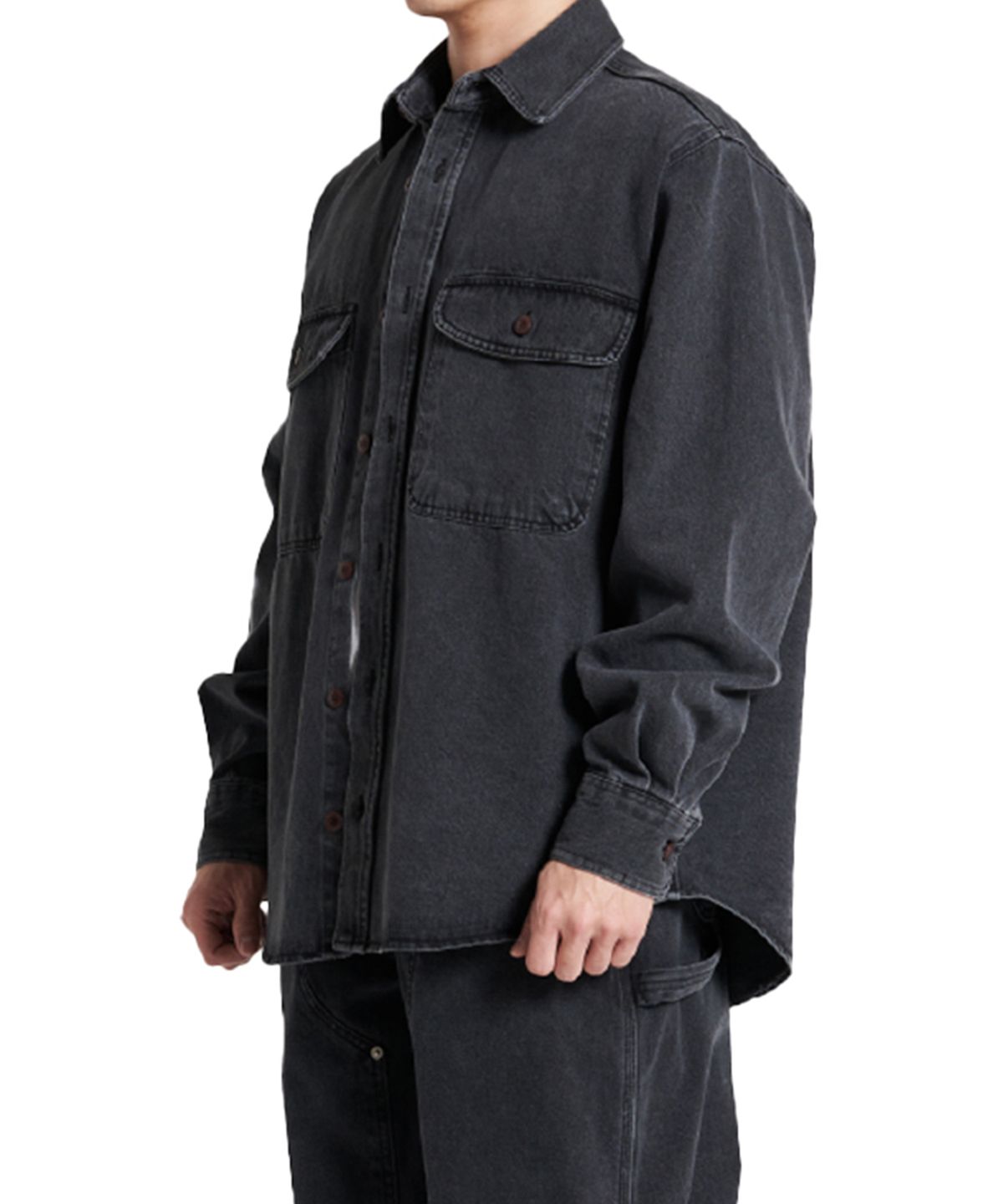 엔와이피(N.Y.P) Denim Shirts (black)