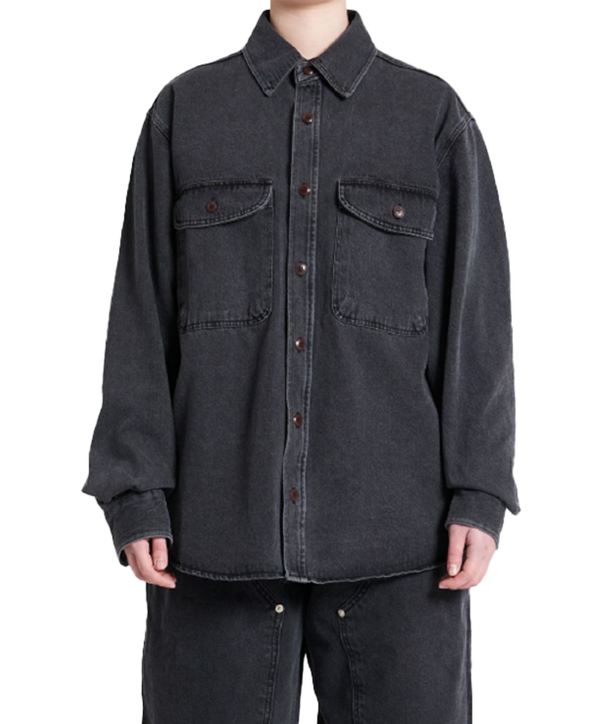 엔와이피(N.Y.P) Denim Shirts (black)