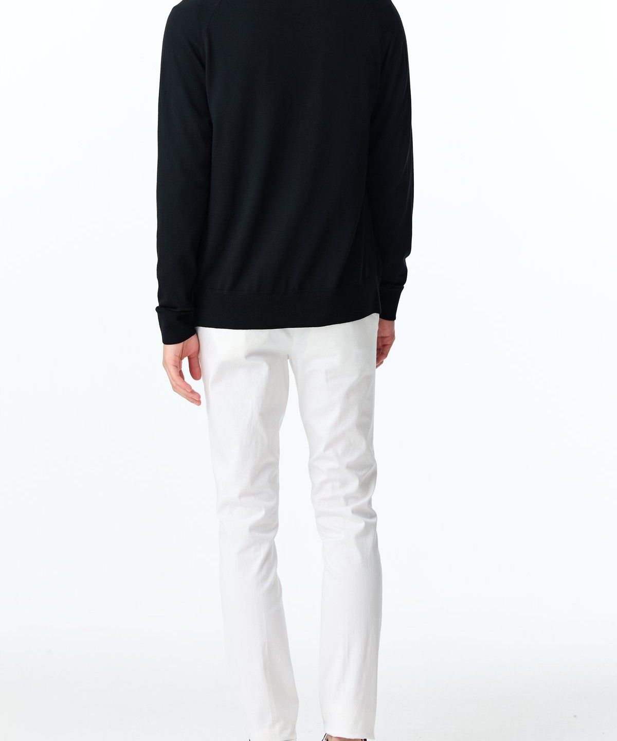 맨온더분(MAN ON THE BOON) [LORO PIANA FABRIC] 니티드 울 래글런 가디건_블랙 4714113005