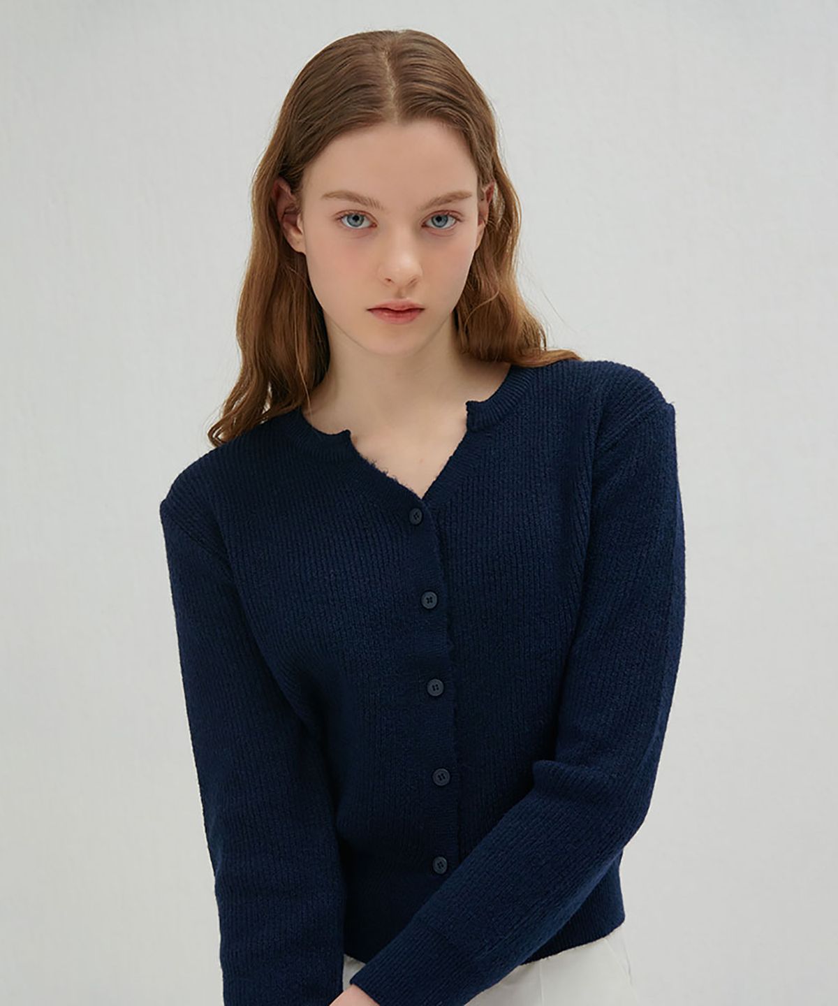 카미노(CAMINO) 슬릿 가디건 네이비