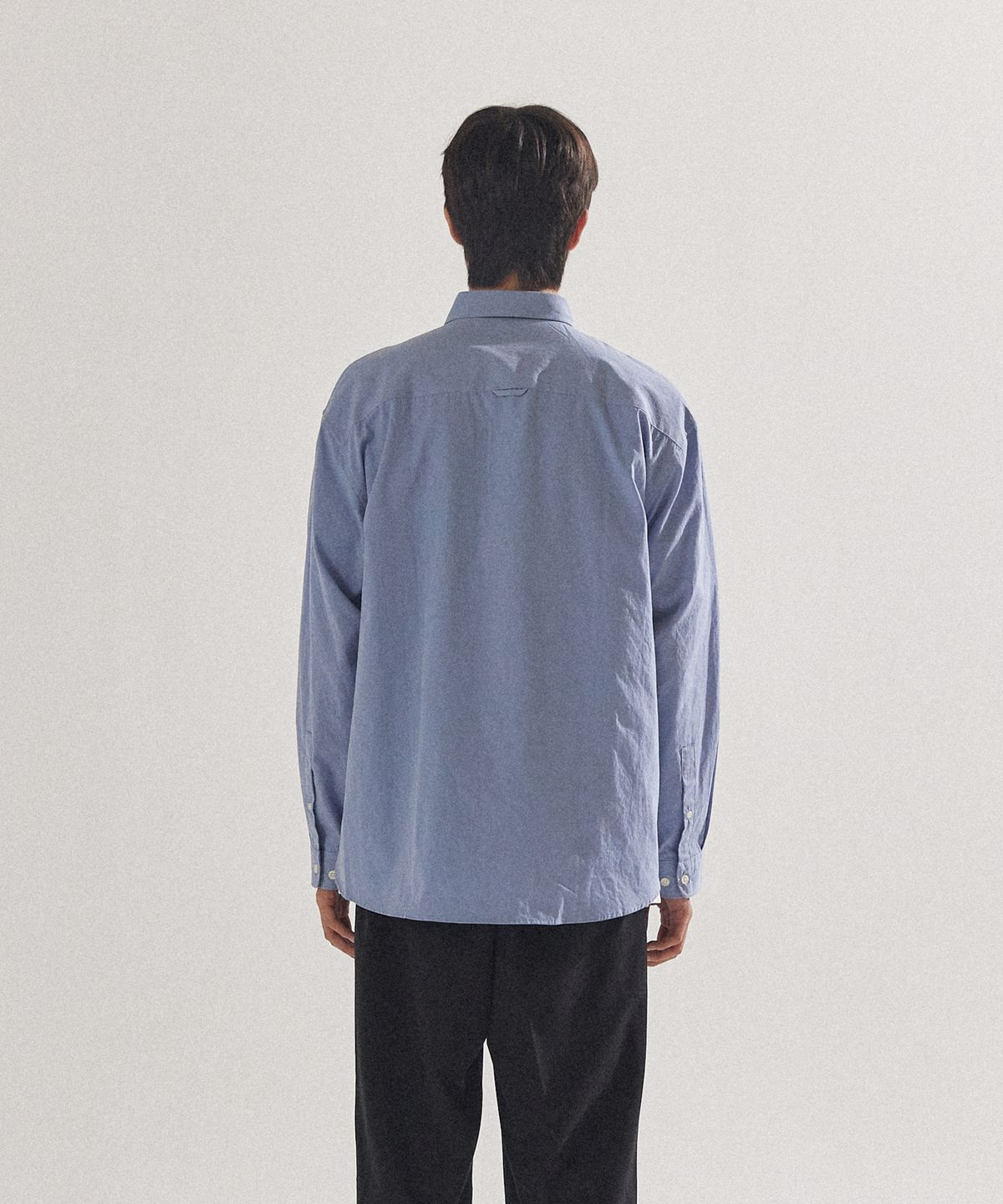 팔랩(PALAP) 남여공용 네츄럴 크링클 포플린 오버핏 셔츠_PL24S3SH030_BL
