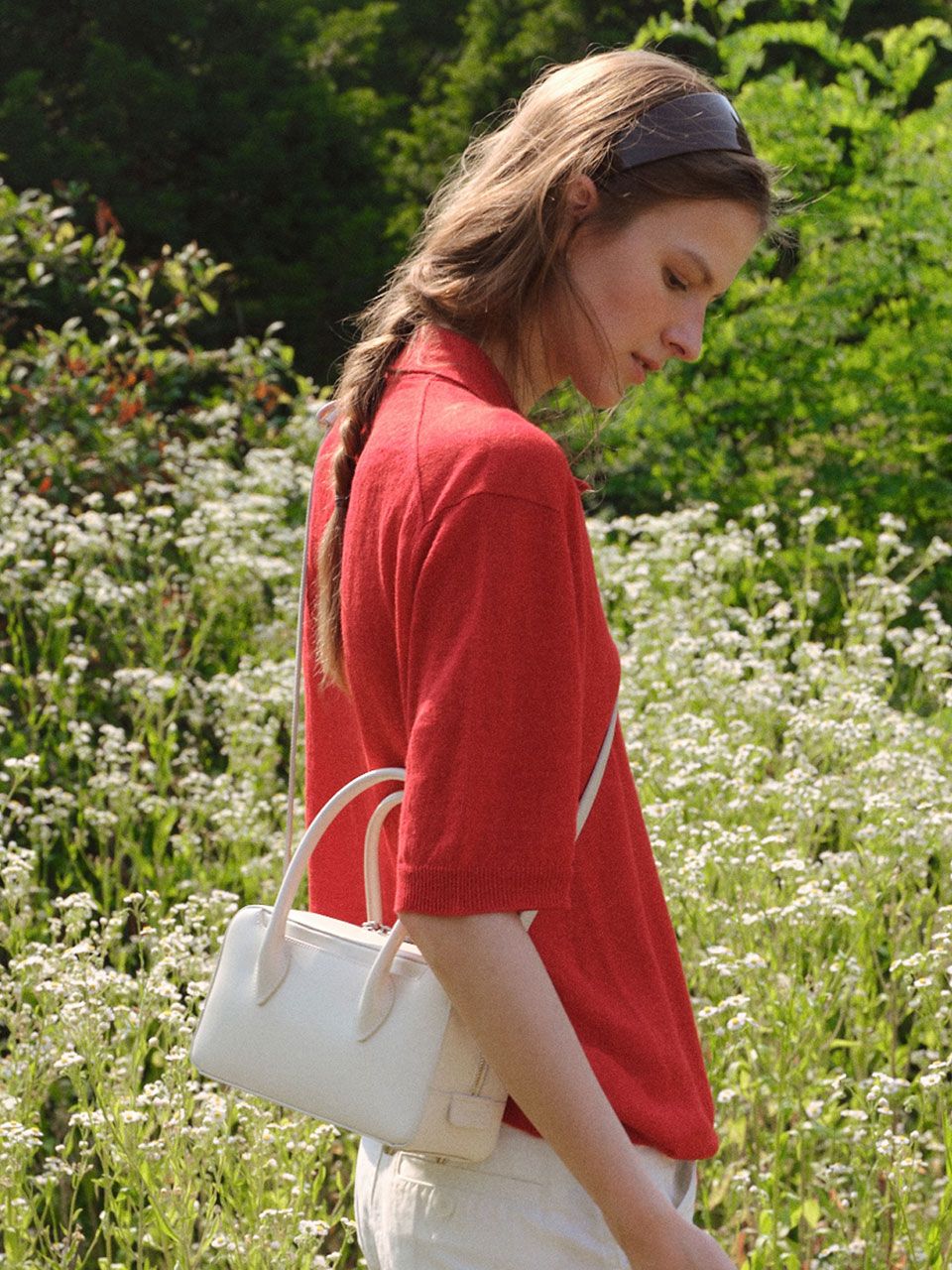 MUSINSA | DEMERIEL Bowling Bag Medium Ivory