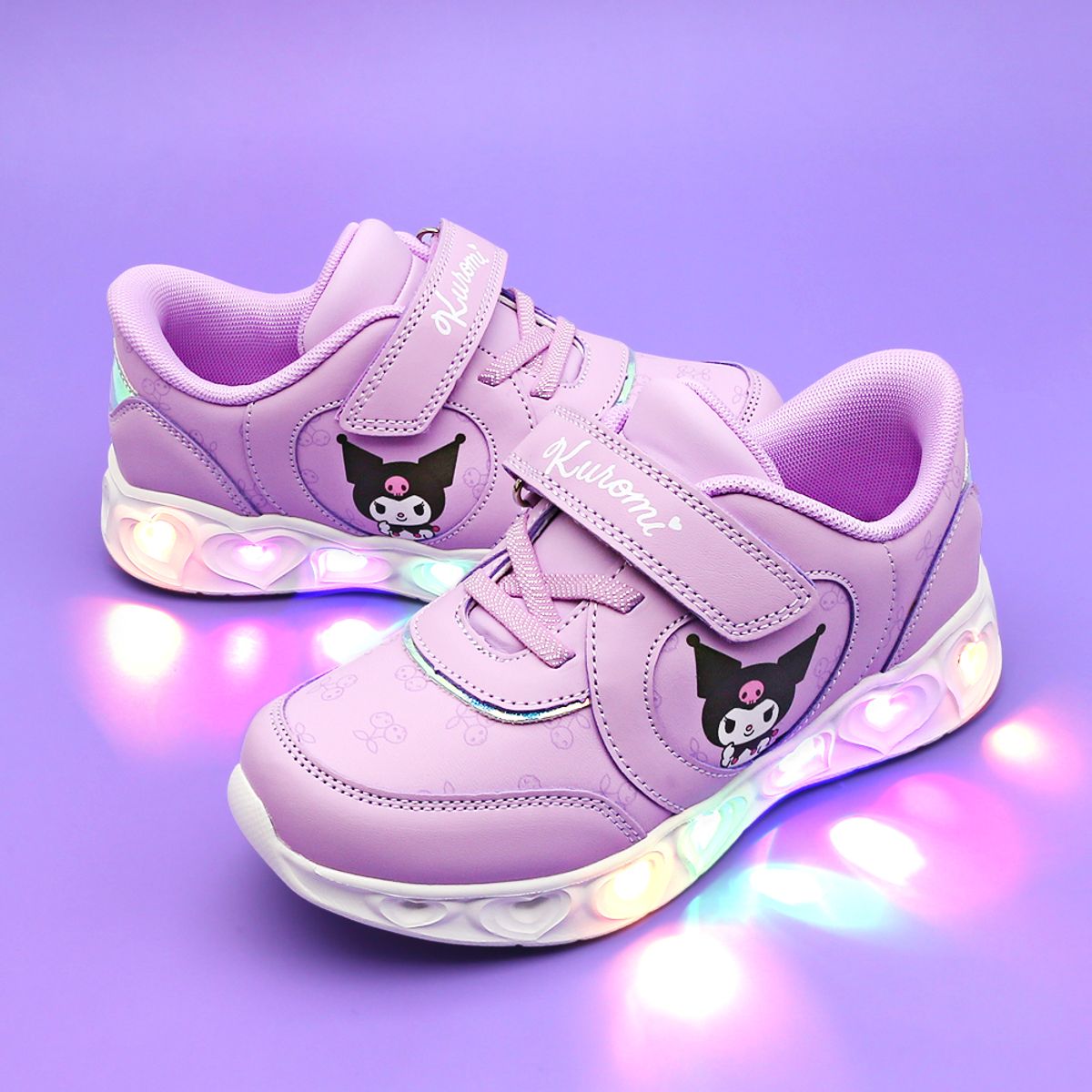 산리오 키즈(SANRIO) 쿠로미 이브 LED 운동화