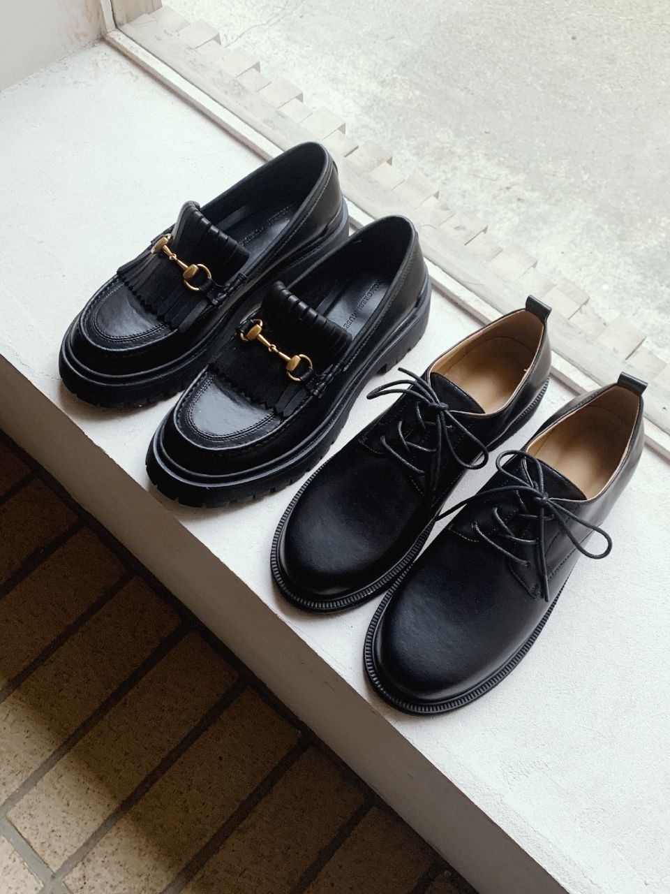 ◆KOMOREBI MUSEUM◆ Handmade cow leather oxford derby shoes Museum Cognac Cap Toe Oxford with Rubber Half Soles