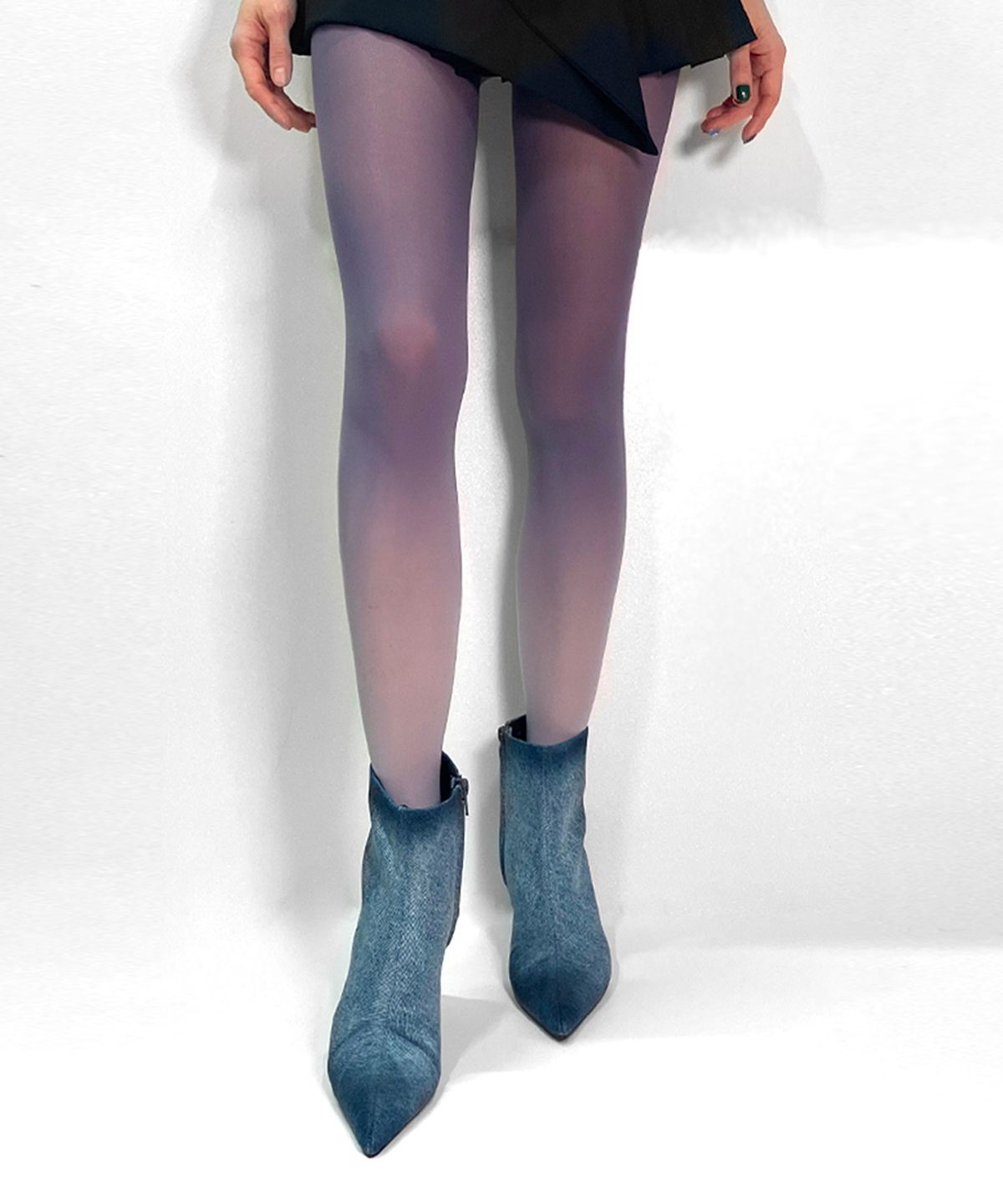 로맨틱타이거(ROMANTIC TIGER) Basic Gradation Tights (Purple)