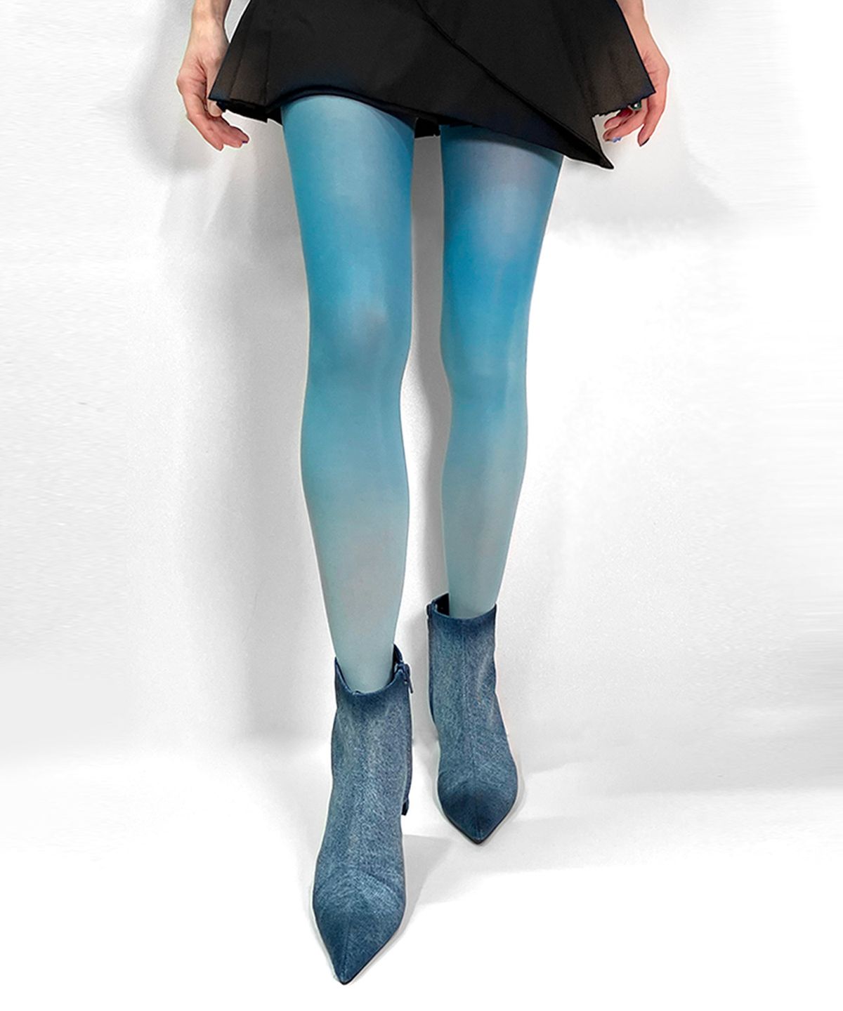 로맨틱타이거(ROMANTIC TIGER) Basic Gradation Tights (Blue)