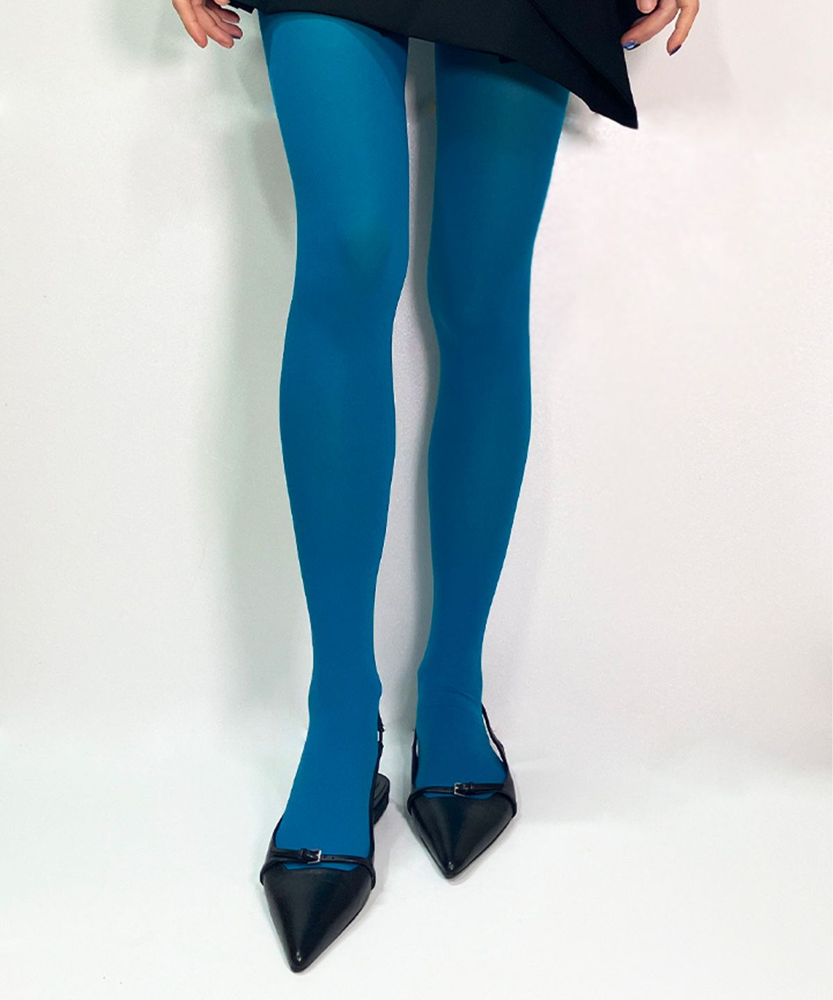 로맨틱타이거(ROMANTIC TIGER) Basic Color Tights (Blue)
