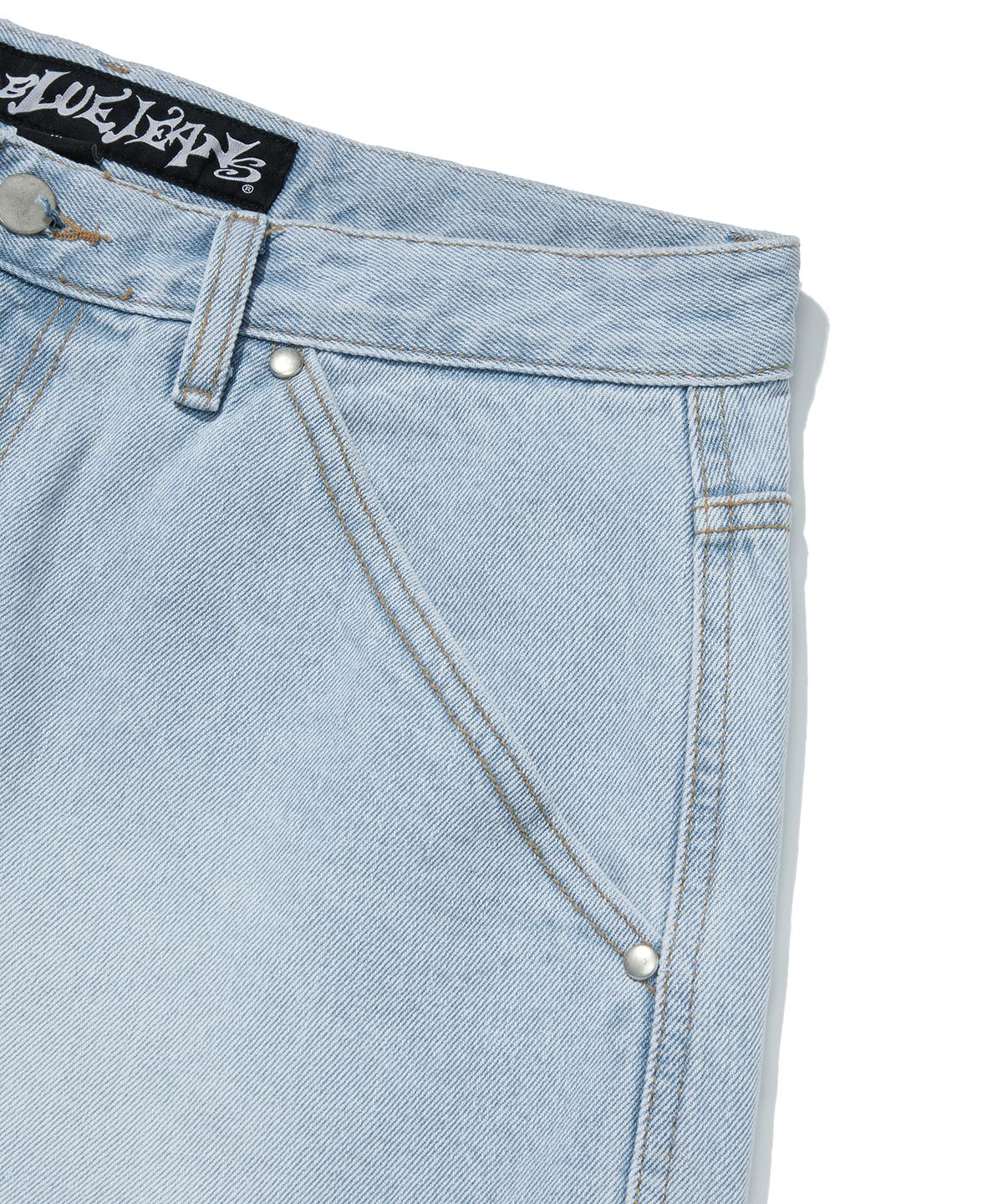 스웨이드(SUADE) CARPENTER DENIM SHORTS [LIGHT BLUE]