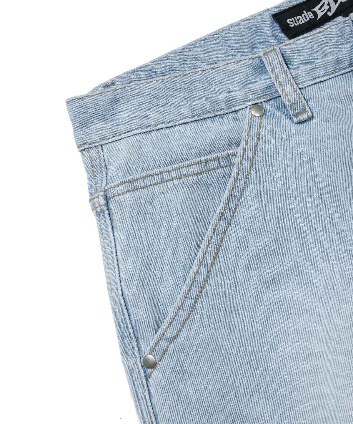 스웨이드(SUADE) CARPENTER DENIM SHORTS [LIGHT BLUE]