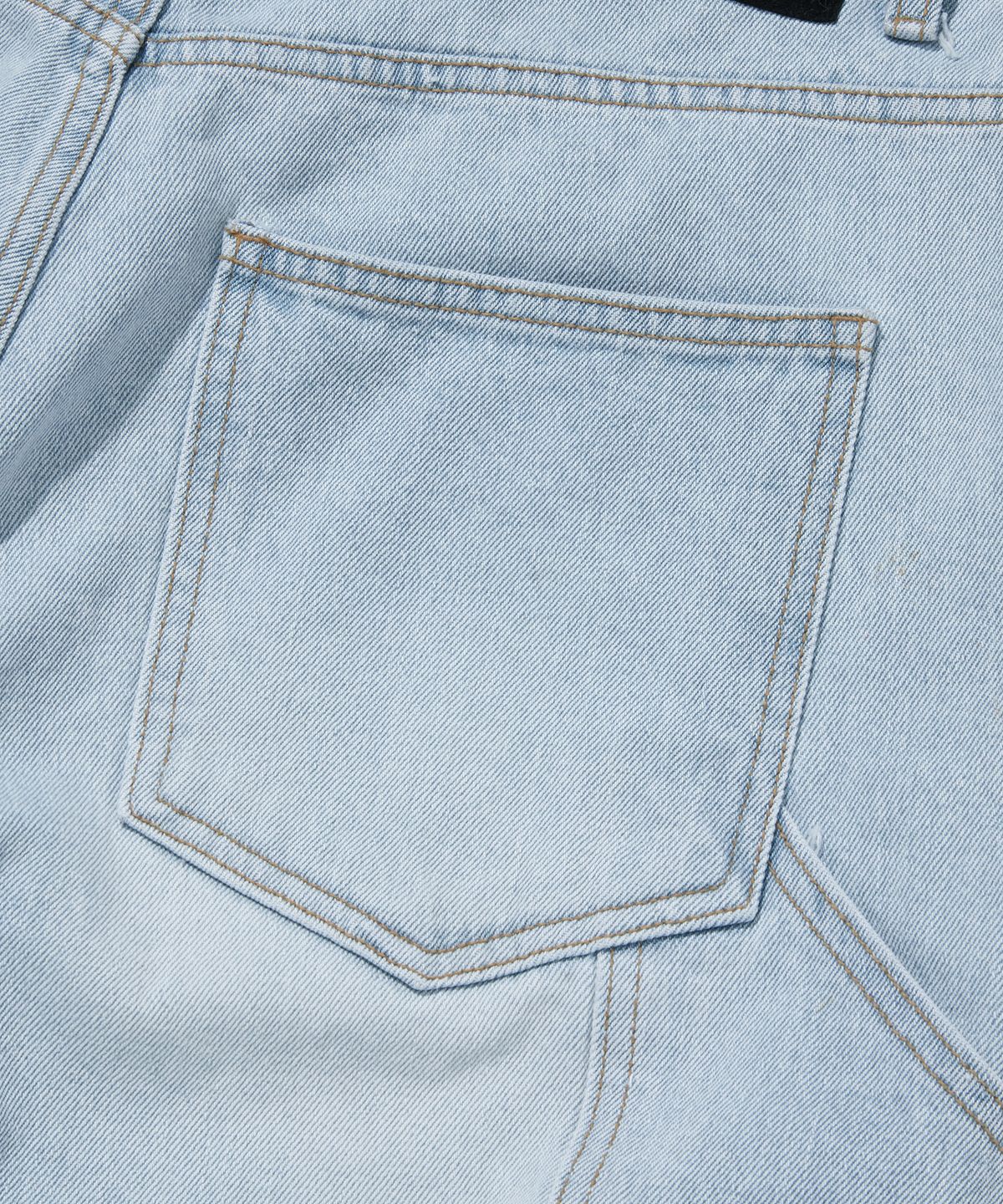 스웨이드(SUADE) CARPENTER DENIM SHORTS [LIGHT BLUE]