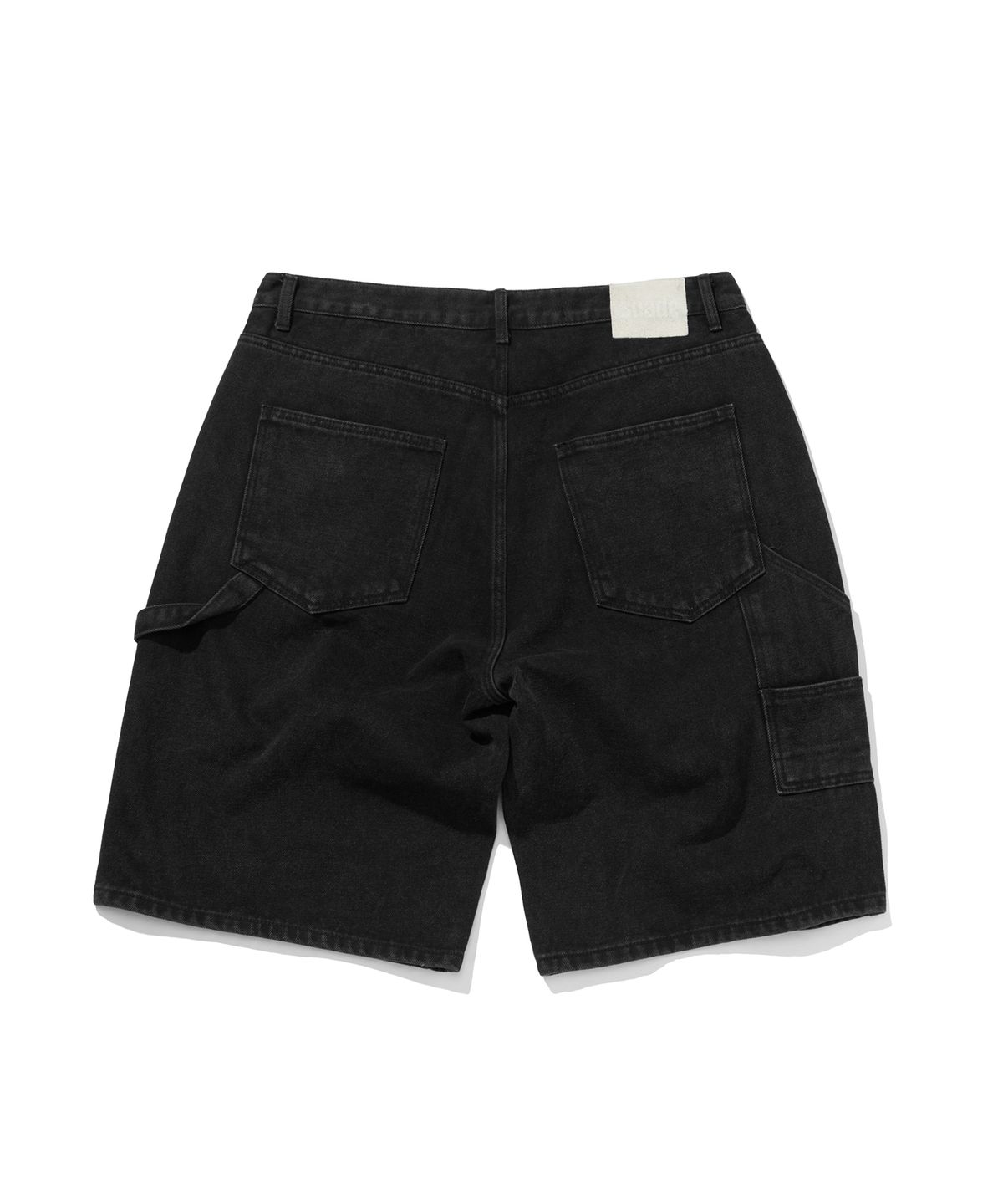스웨이드(SUADE) CARPENTER DENIM SHORTS [BLACK]