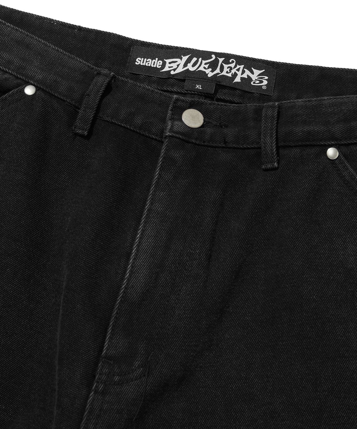 스웨이드(SUADE) CARPENTER DENIM SHORTS [BLACK]