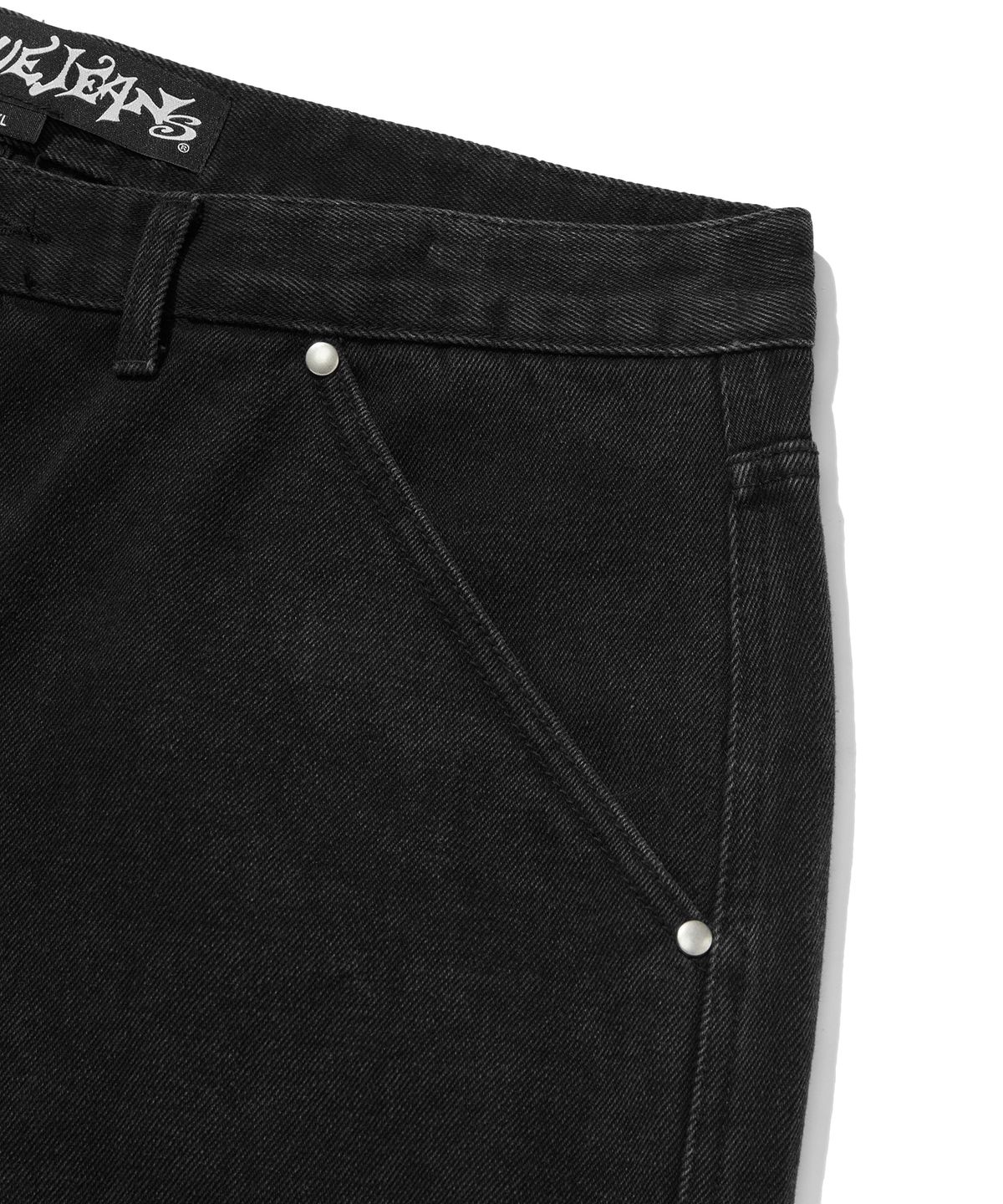 스웨이드(SUADE) CARPENTER DENIM SHORTS [BLACK]